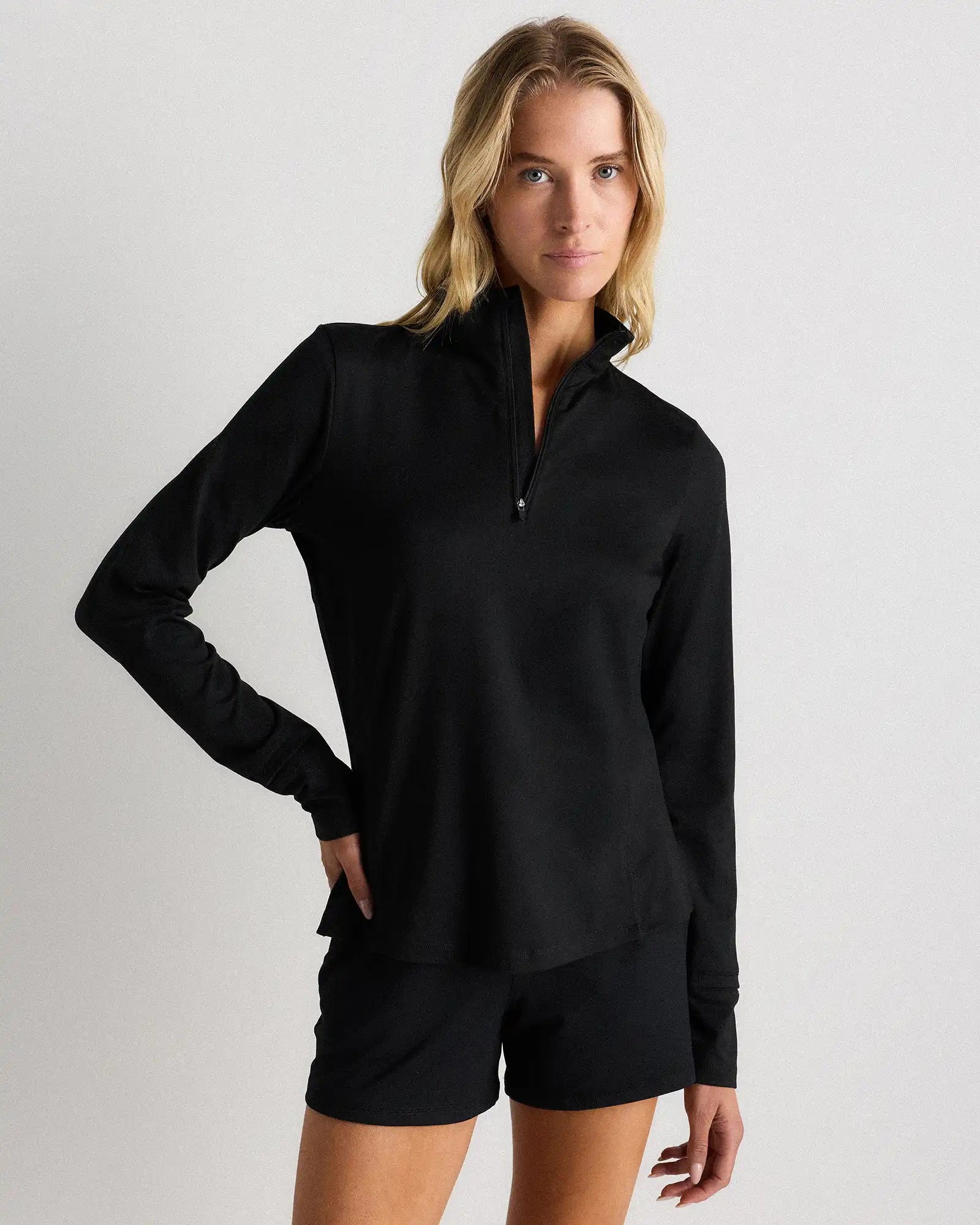 Flowknit Quarter-Zip Pullover