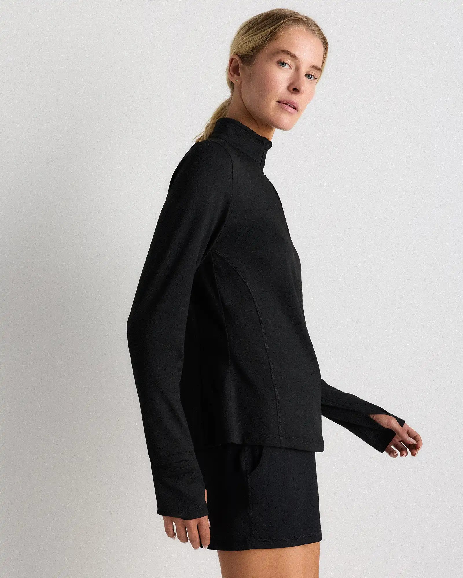 Flowknit Quarter-Zip Pullover