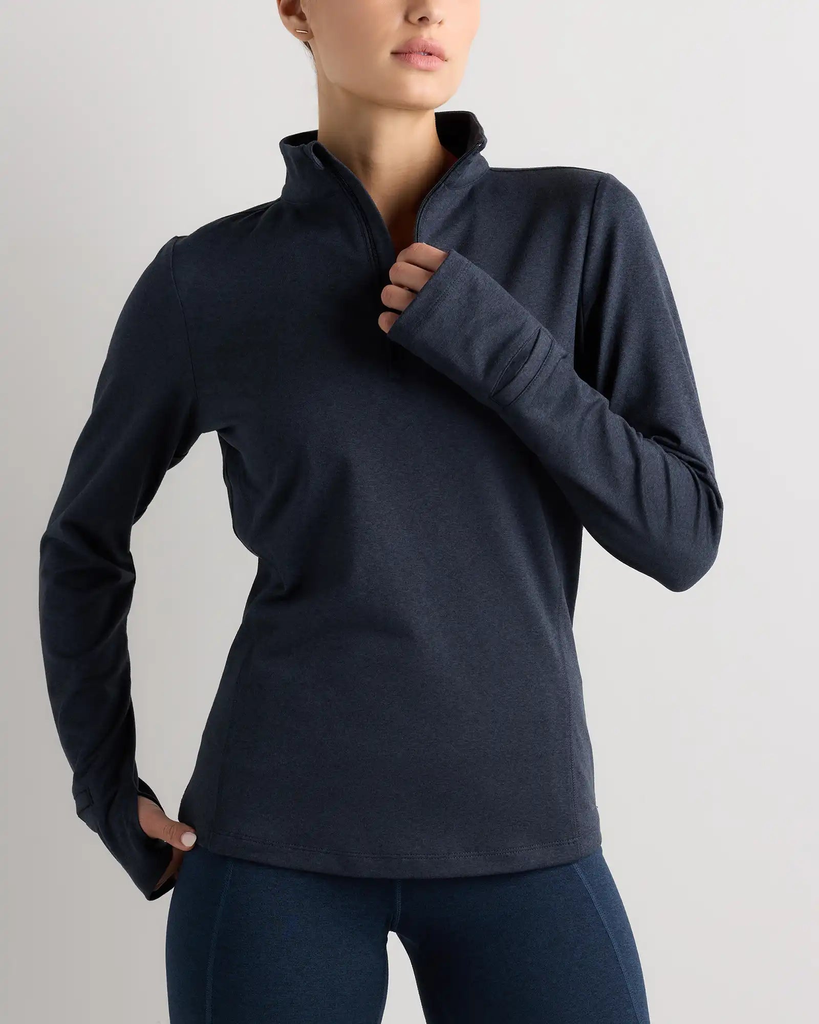 Flowknit Quarter-Zip Pullover