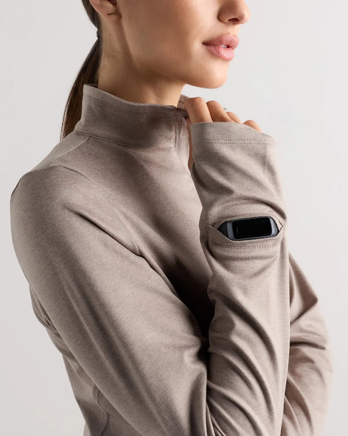 Flowknit Quarter-Zip Pullover