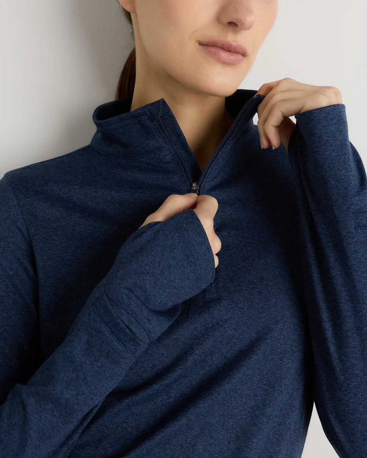 Flowknit Quarter-Zip Pullover