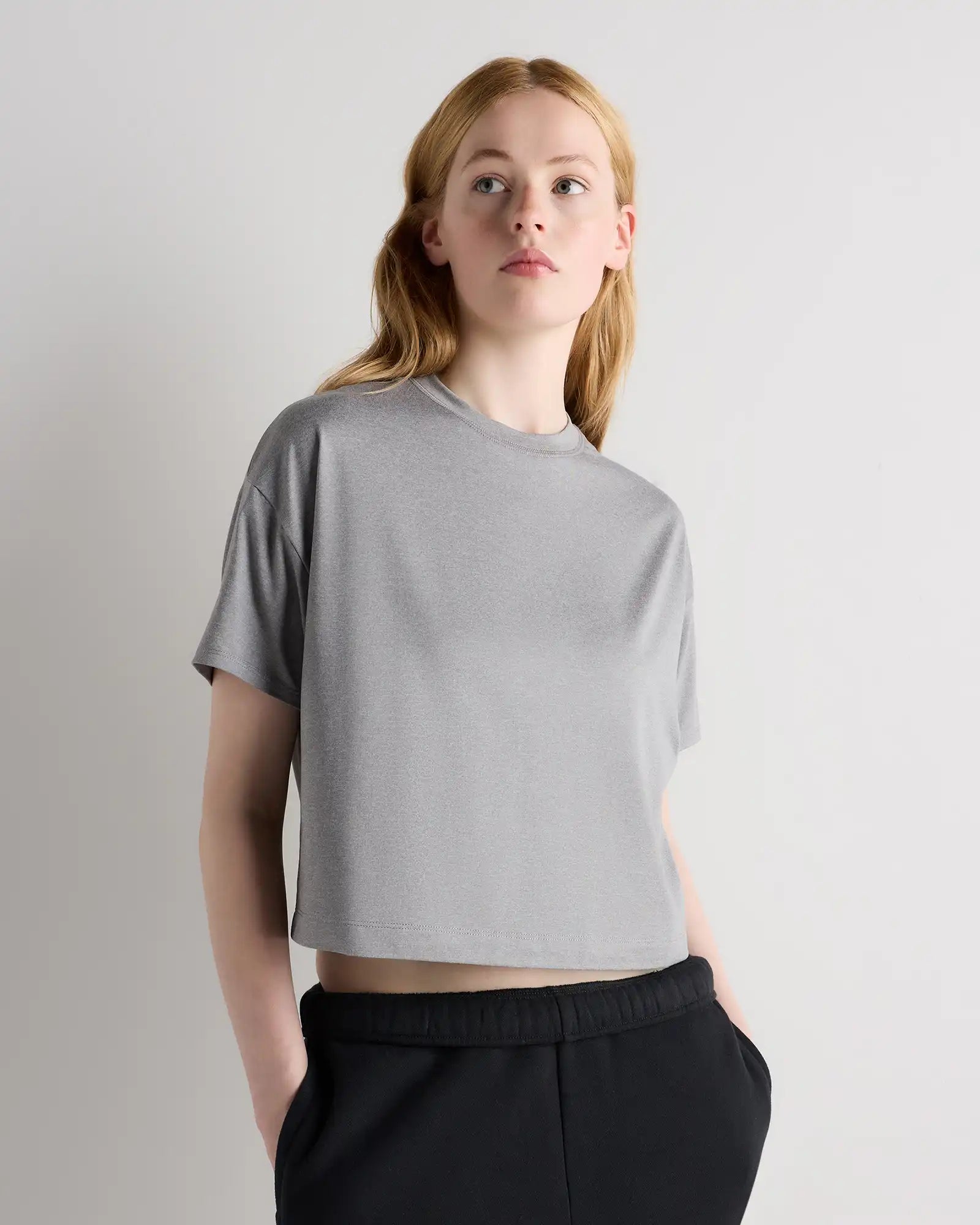Flowknit Breeze Boxy Cropped Tee