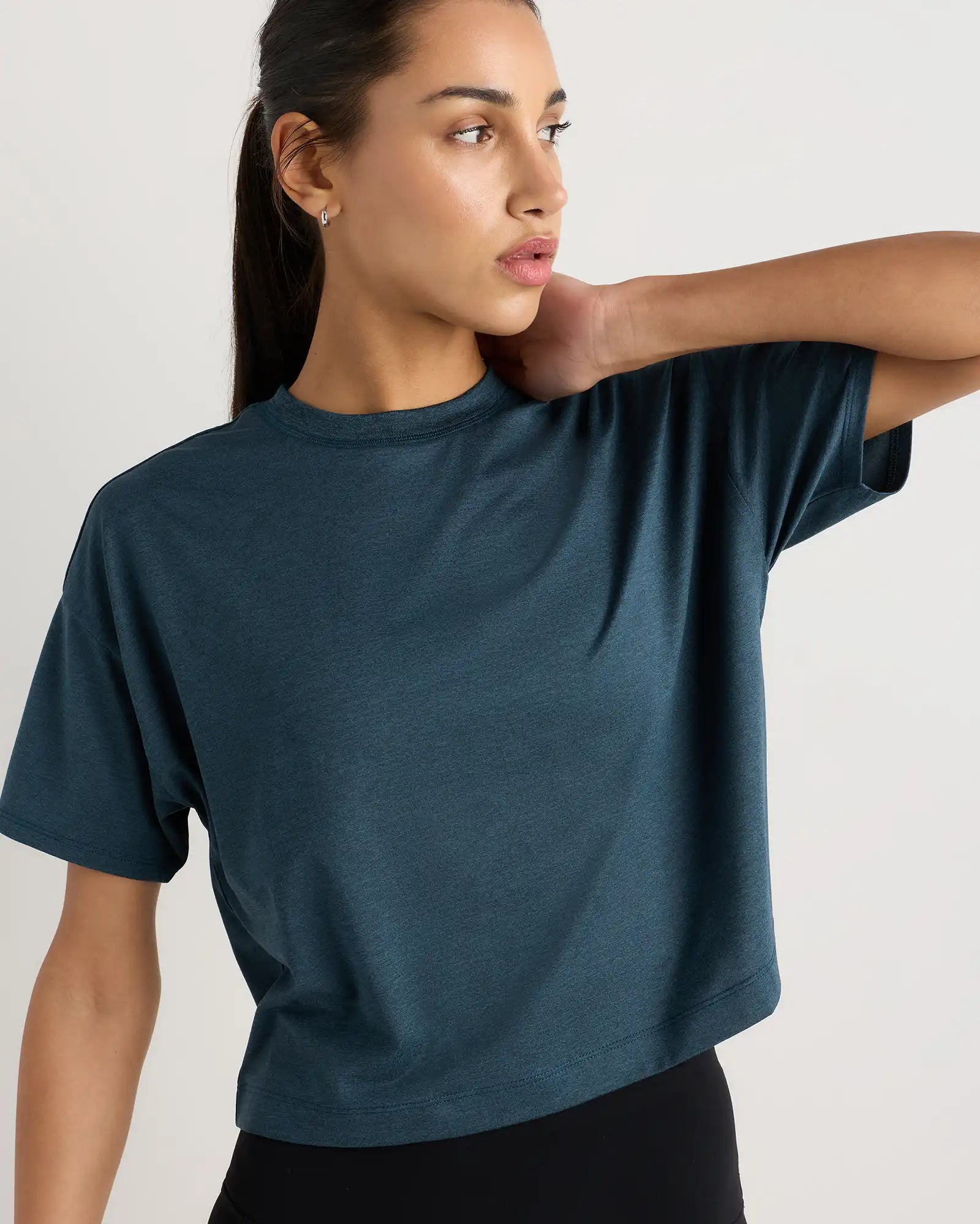 Flowknit Breeze Boxy Cropped Tee