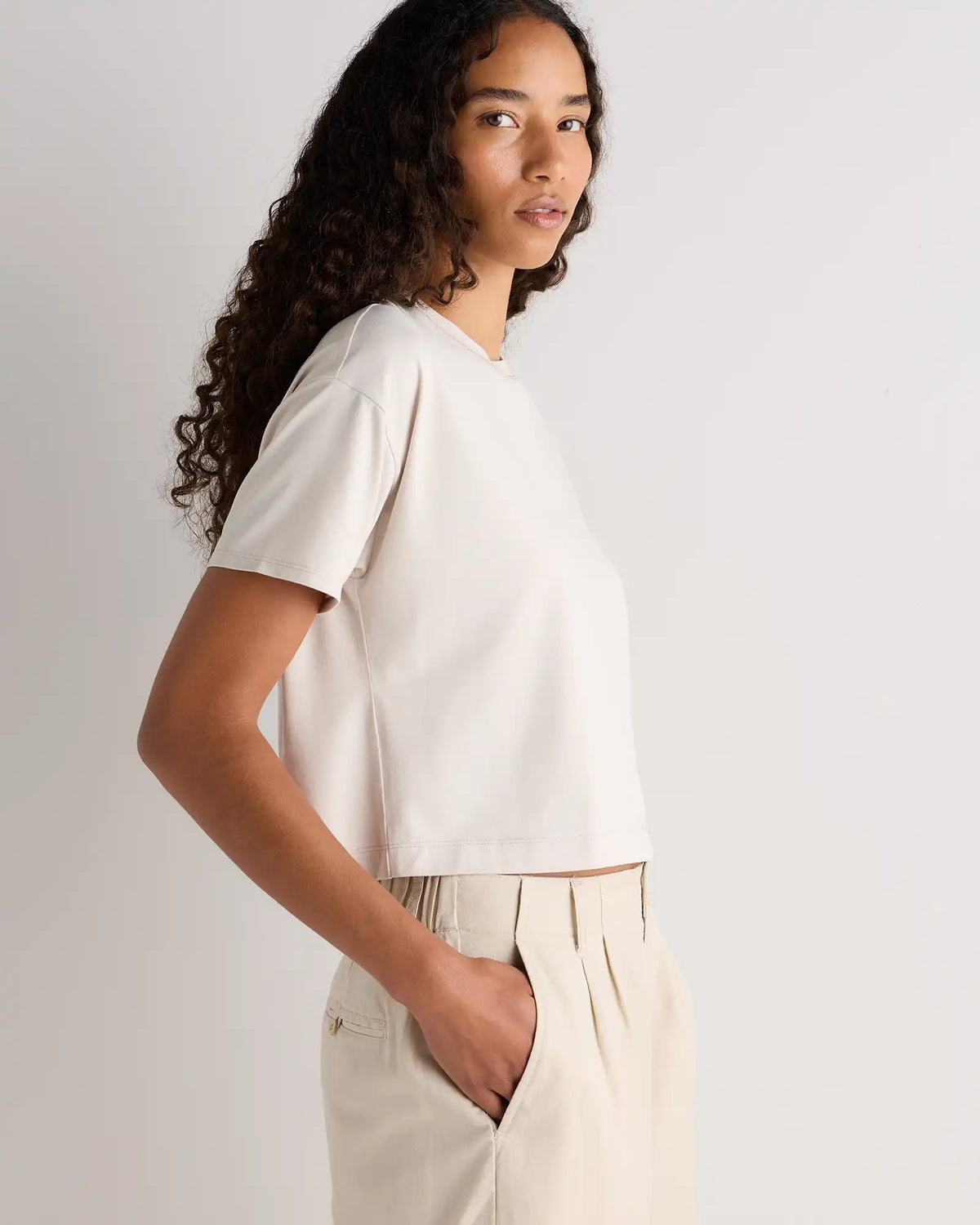 Flowknit Breeze Boxy Cropped Tee