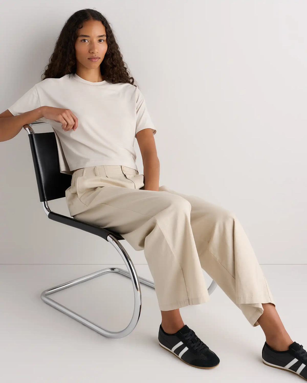 Flowknit Breeze Boxy Cropped Tee