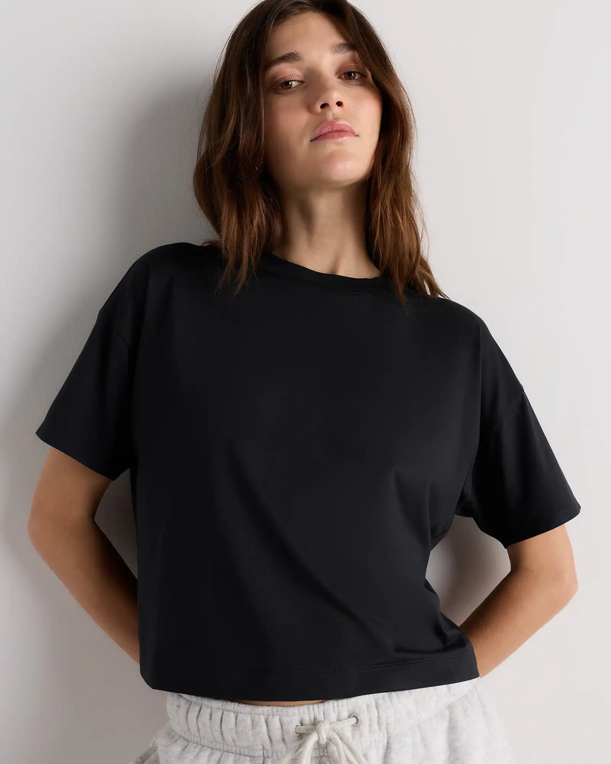 Flowknit Breeze Boxy Cropped Tee