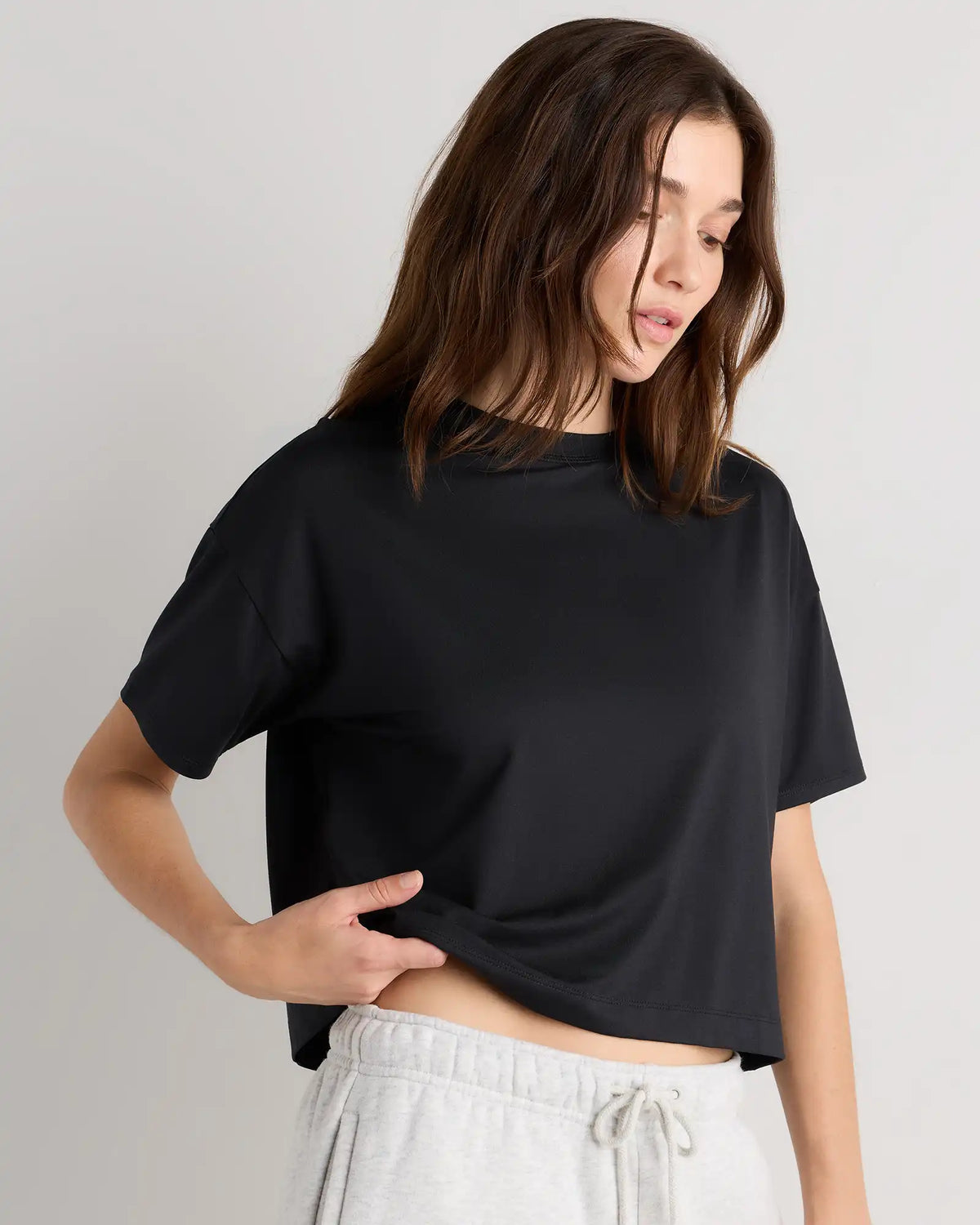Flowknit Breeze Boxy Cropped Tee