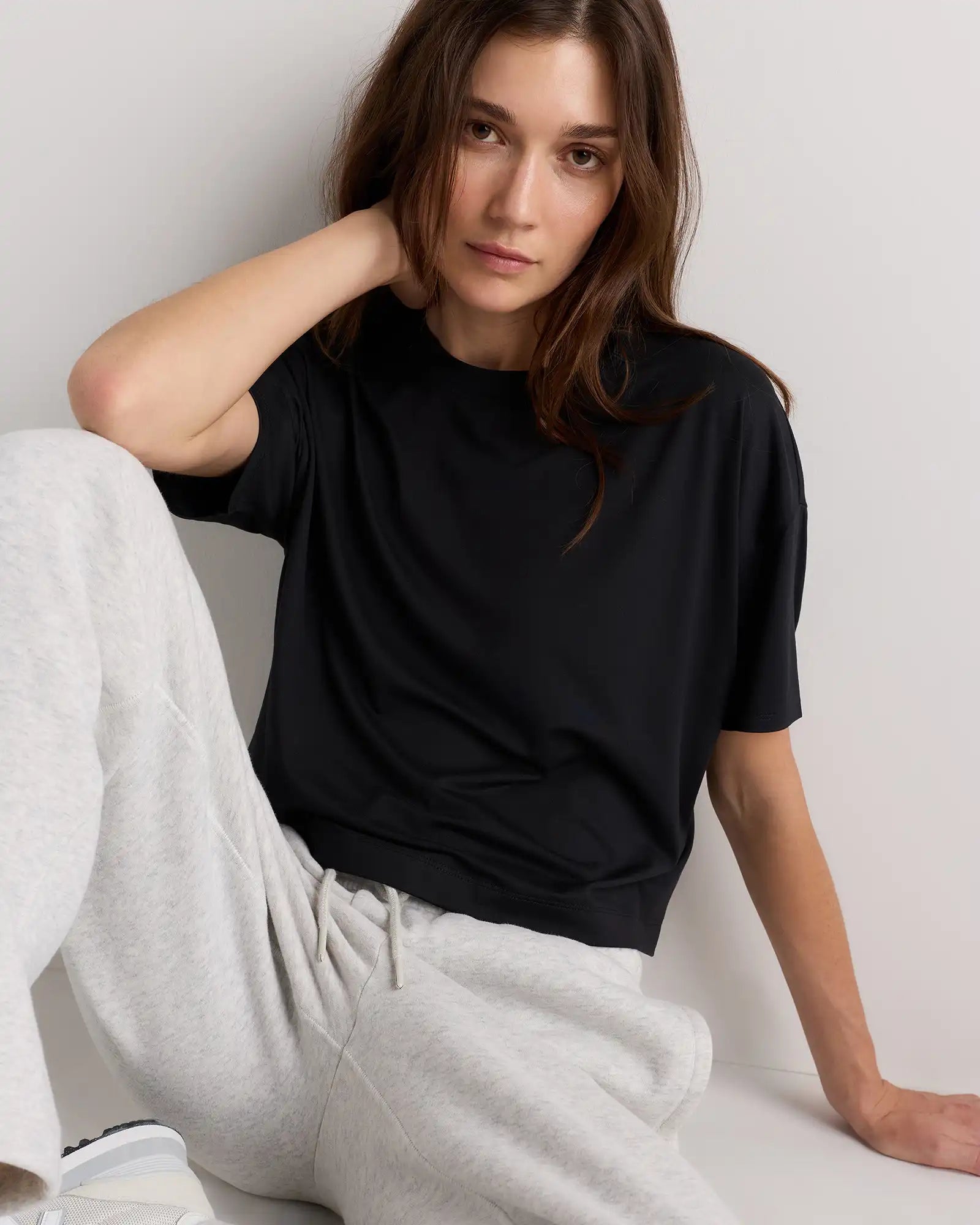 Flowknit Breeze Boxy Cropped Tee