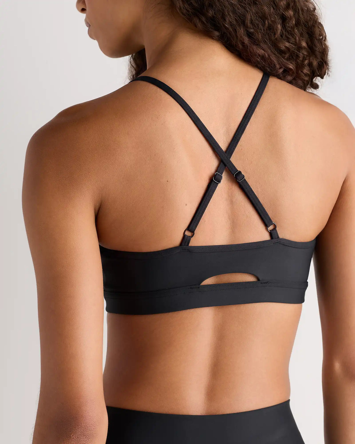 Satin-Sculpt Cross Back Adjustable Sports Bra