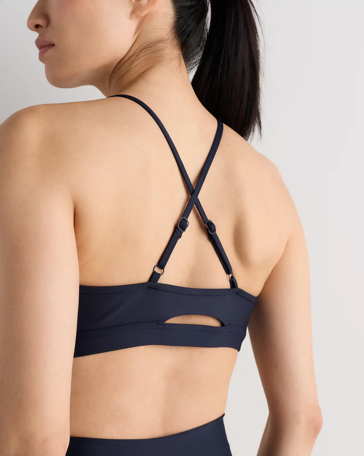 Satin-Sculpt Cross Back Adjustable Sports Bra