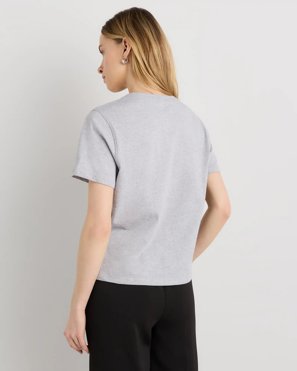 100% Organic Cotton Boxy V-Neck Tee