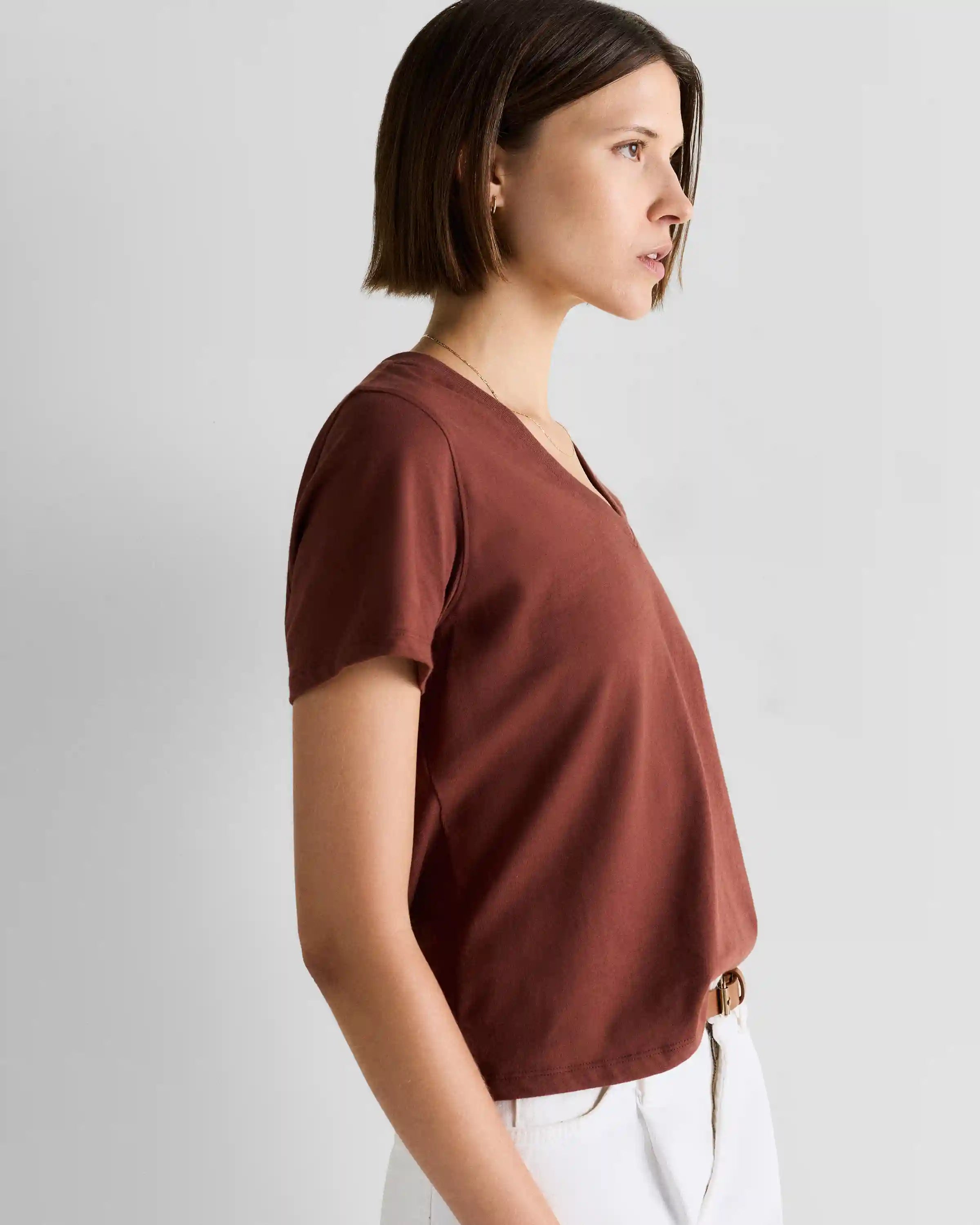 100% Organic Cotton Boxy V-Neck Tee (3-Pack)