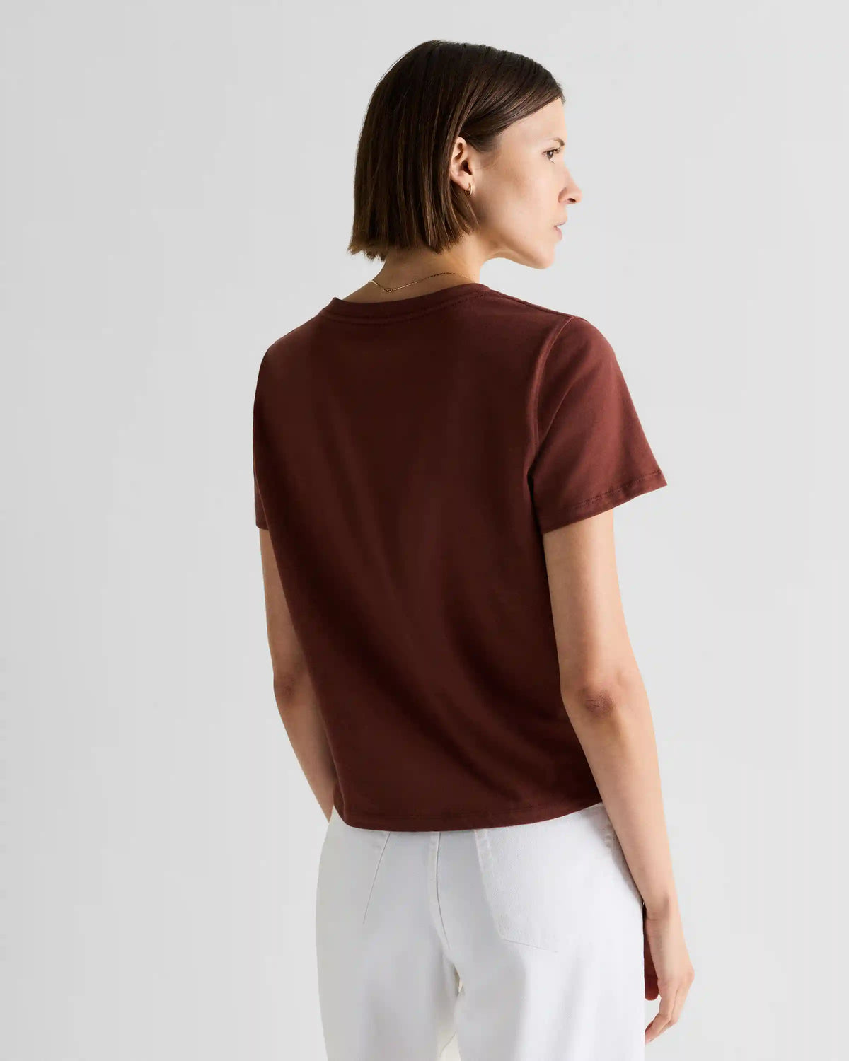 100% Organic Cotton Boxy V-Neck Tee
