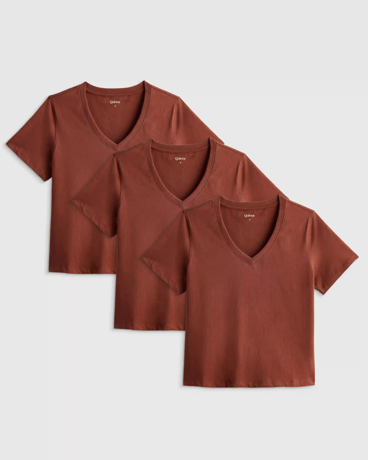 100% Organic Cotton Boxy V-Neck Tee (3-Pack)