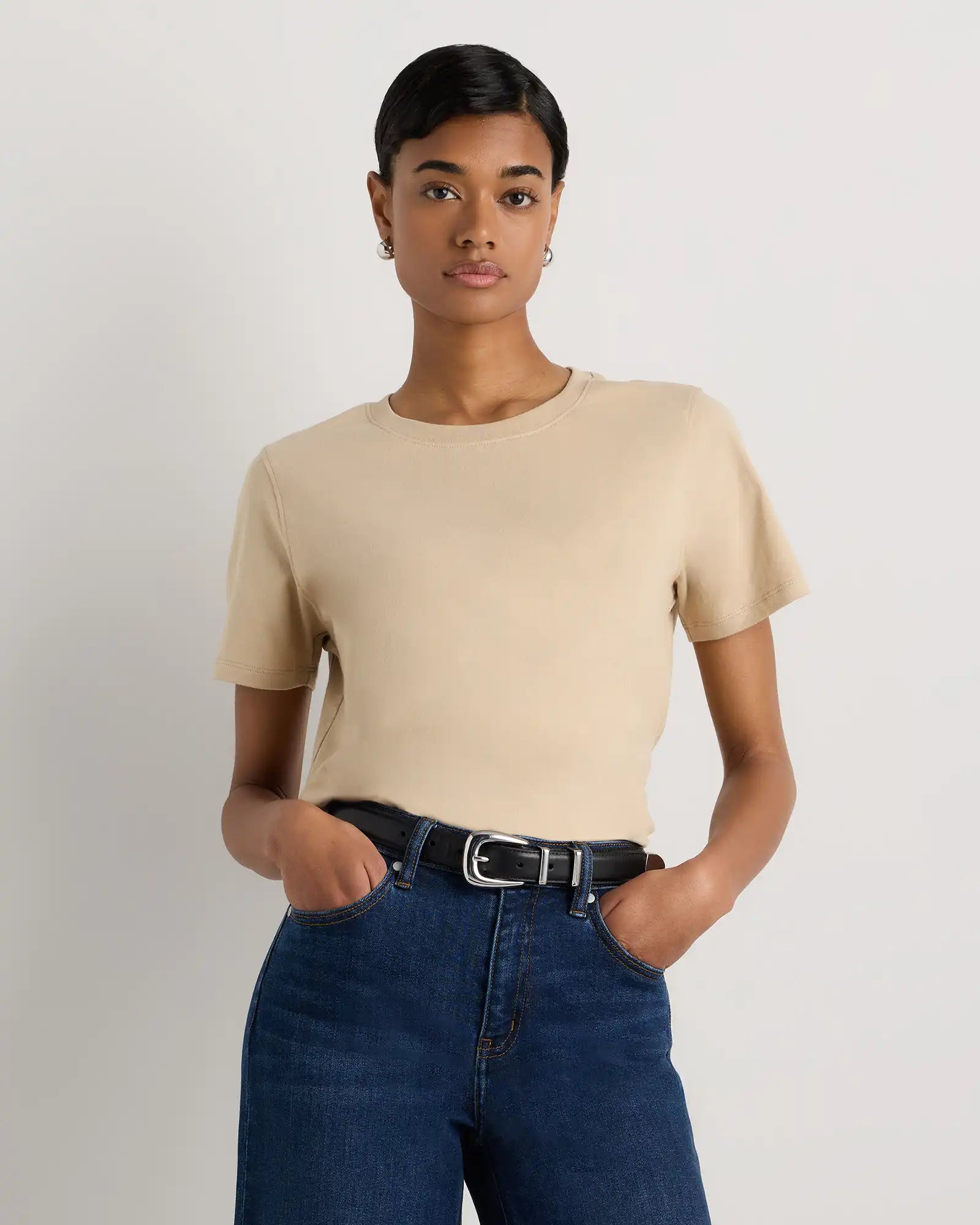 100% Organic Cotton Boxy Crewneck Tee
