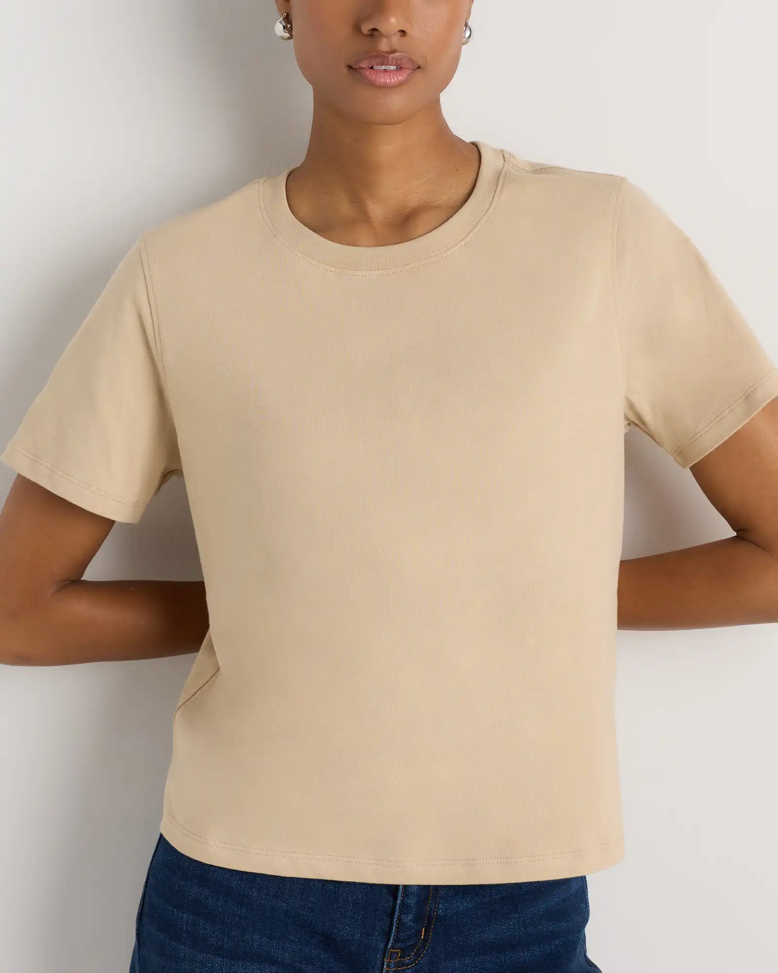 100% Organic Cotton Boxy Crewneck Tee