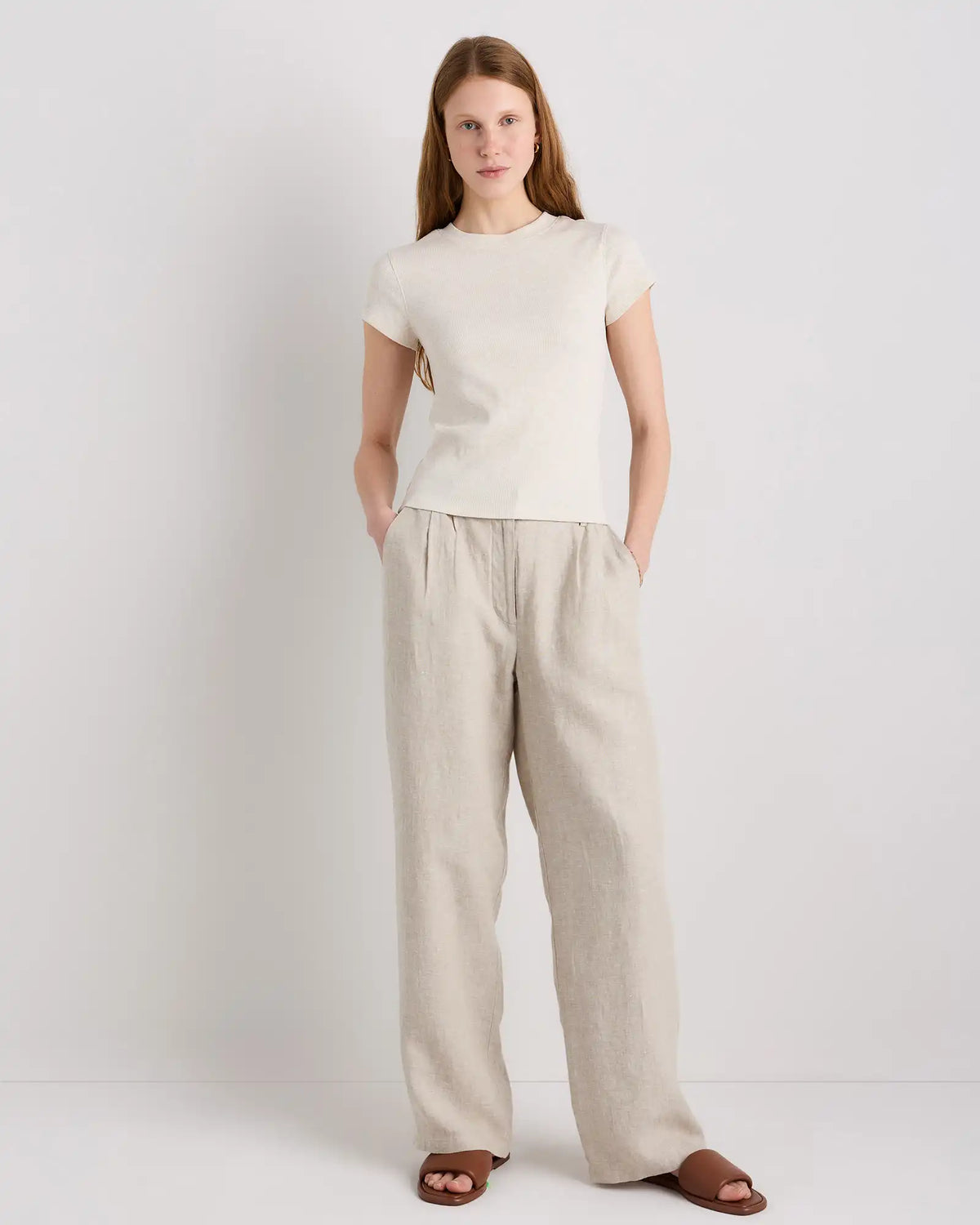 Organic Cotton Micro-Rib Crewneck Tee