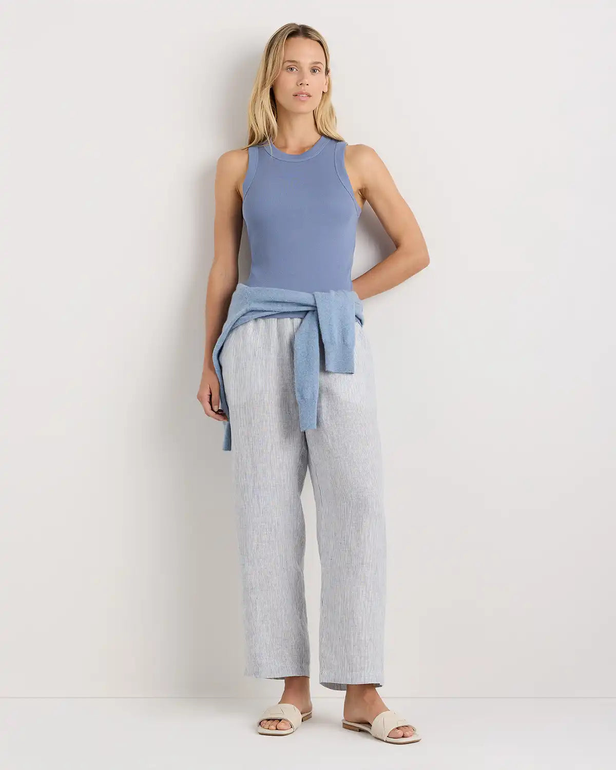 Organic Cotton Micro-Rib Cropped Cutaway Tank