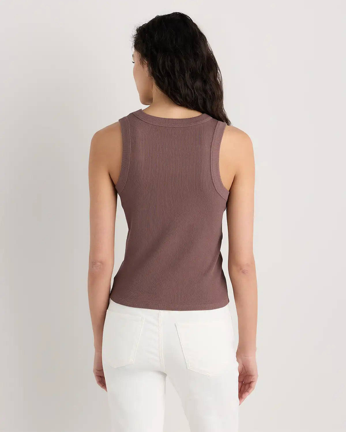 Organic Cotton Micro-Rib Cropped Cutaway Tank