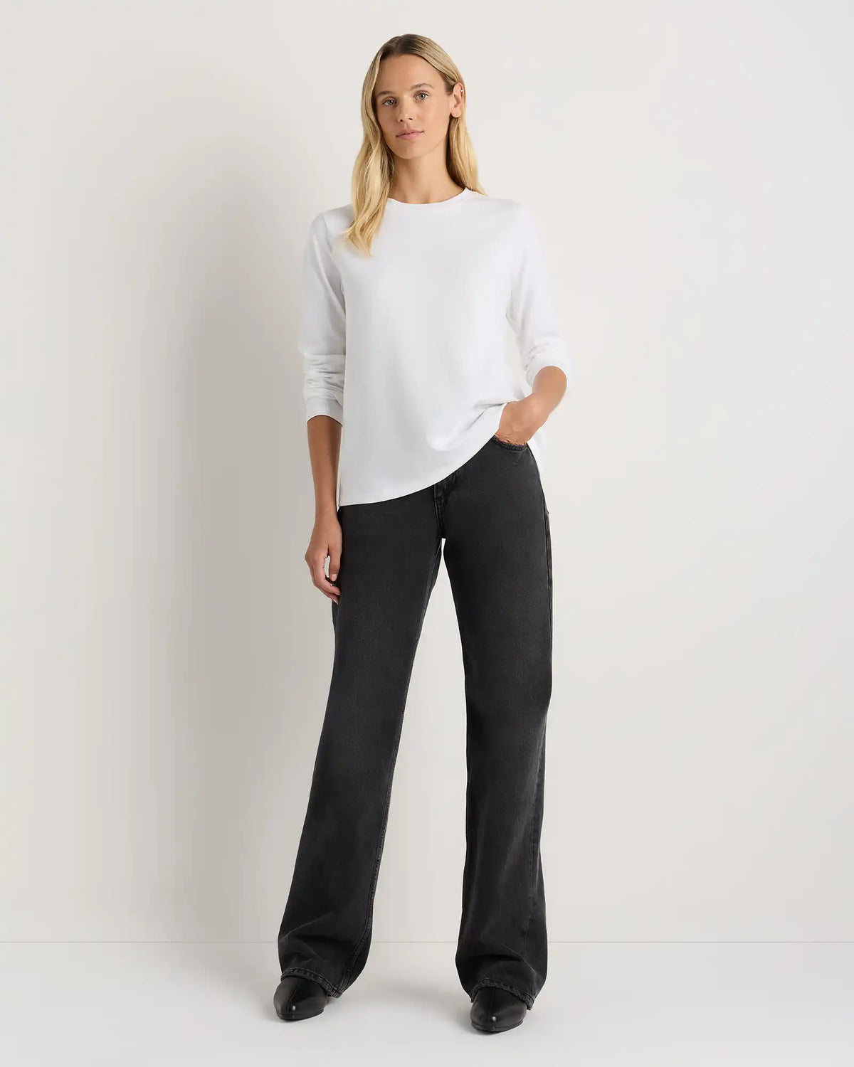 100% Organic Cotton Long Sleeve Swing Tee