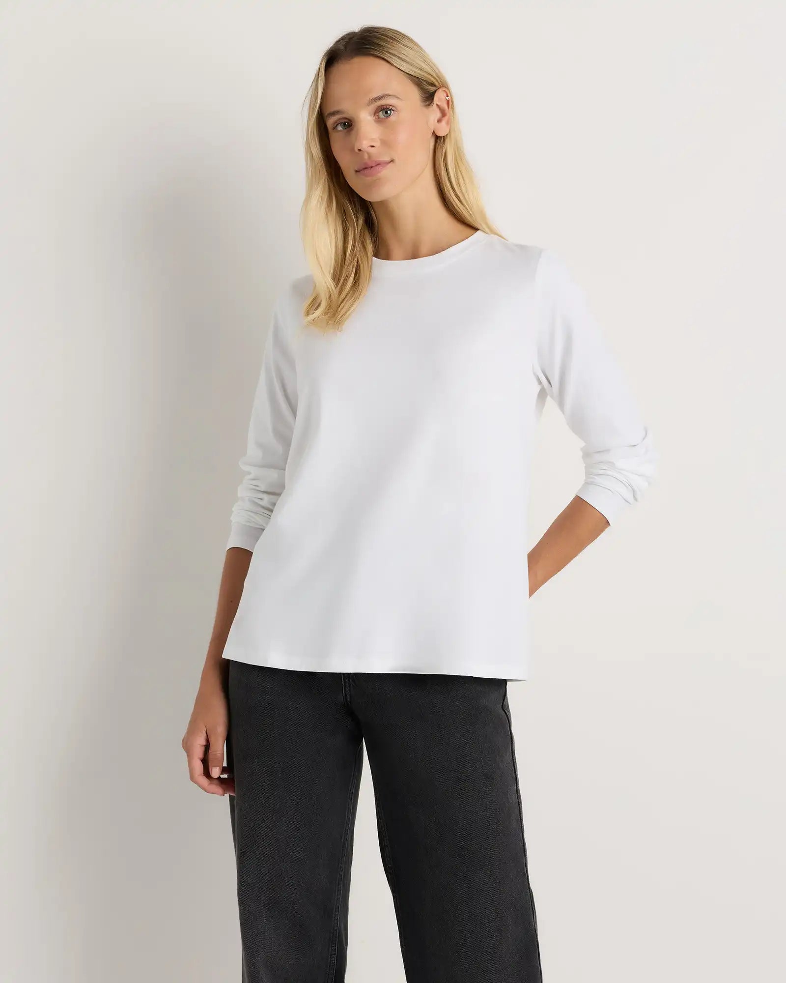 100% Organic Cotton Long Sleeve Swing Tee