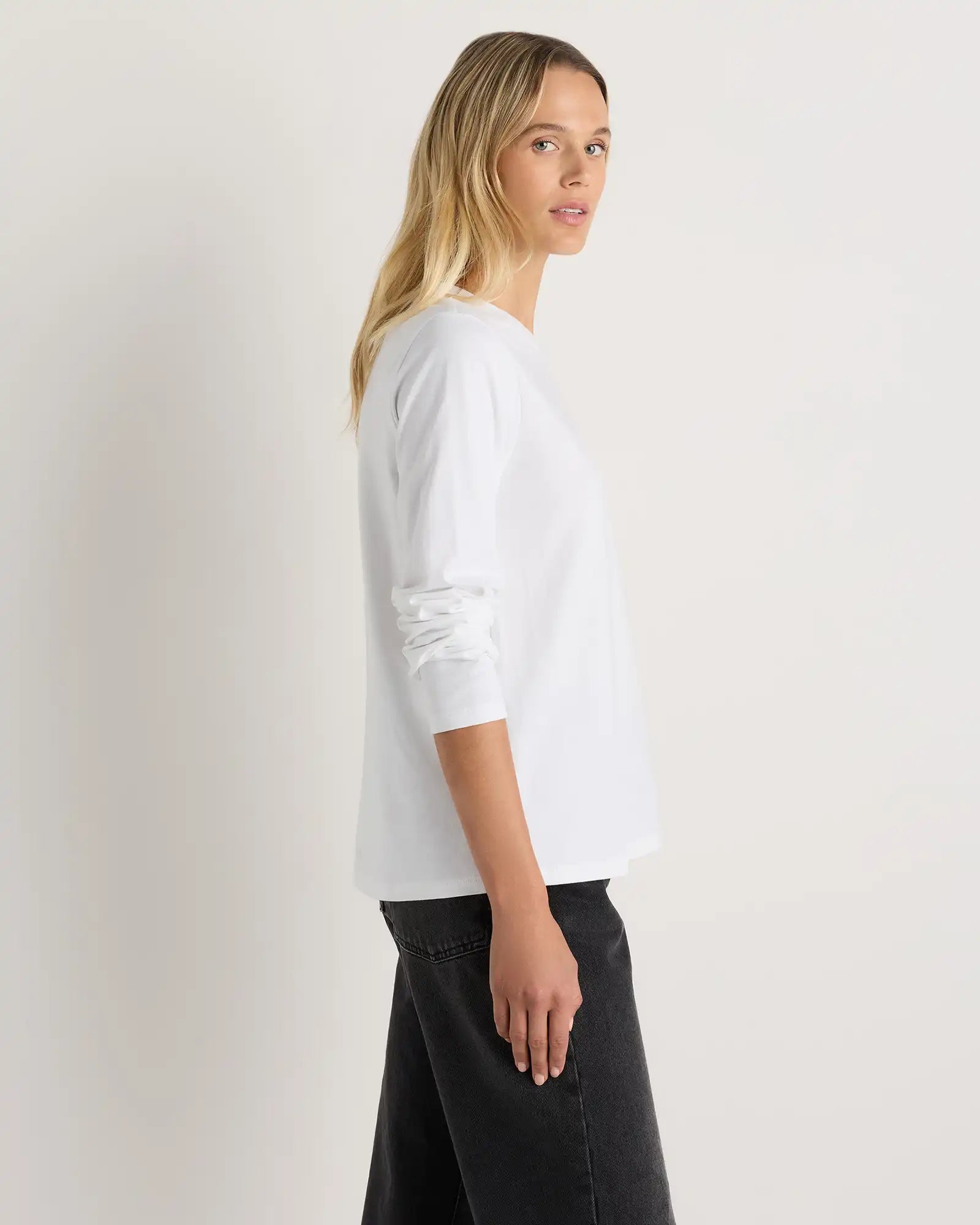 100% Organic Cotton Long Sleeve Swing Tee