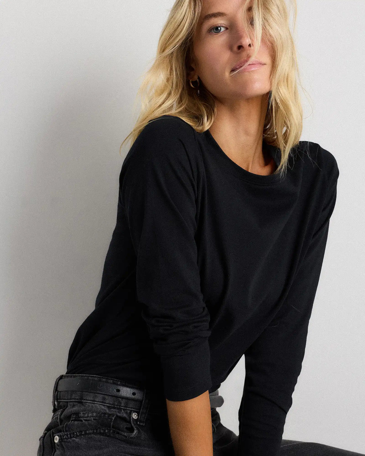 100% Organic Cotton Long Sleeve Swing Tee