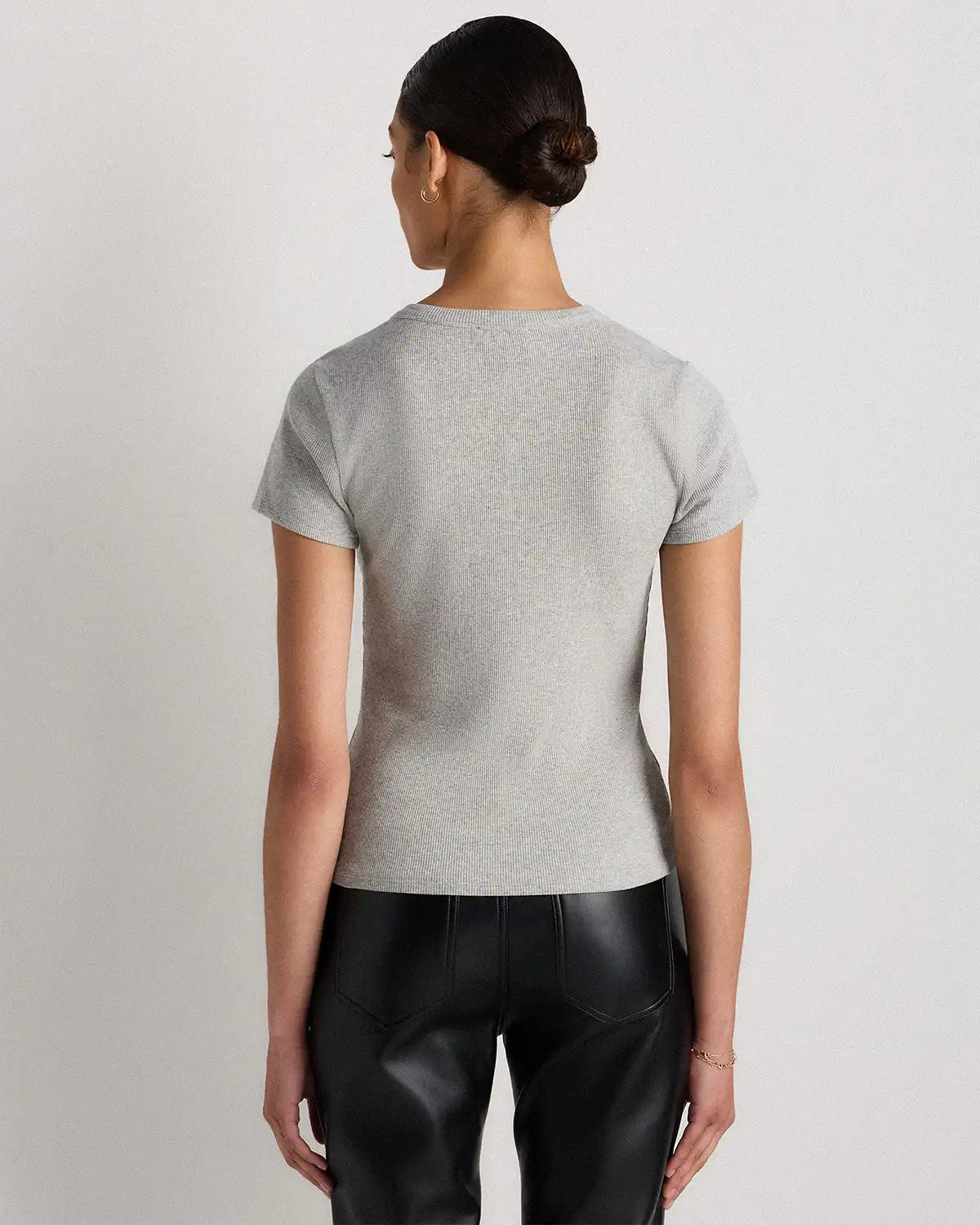 Organic Cotton Micro-Rib Button Tee