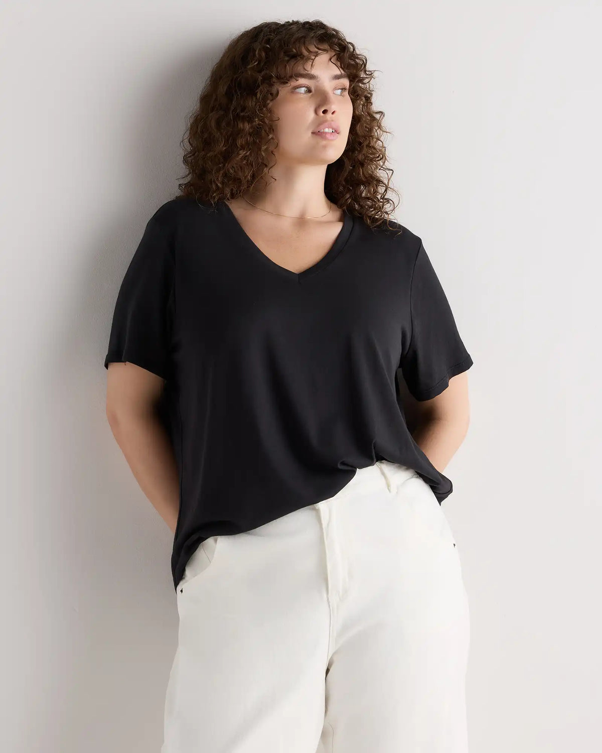 Cotton Modal V-Neck Tee