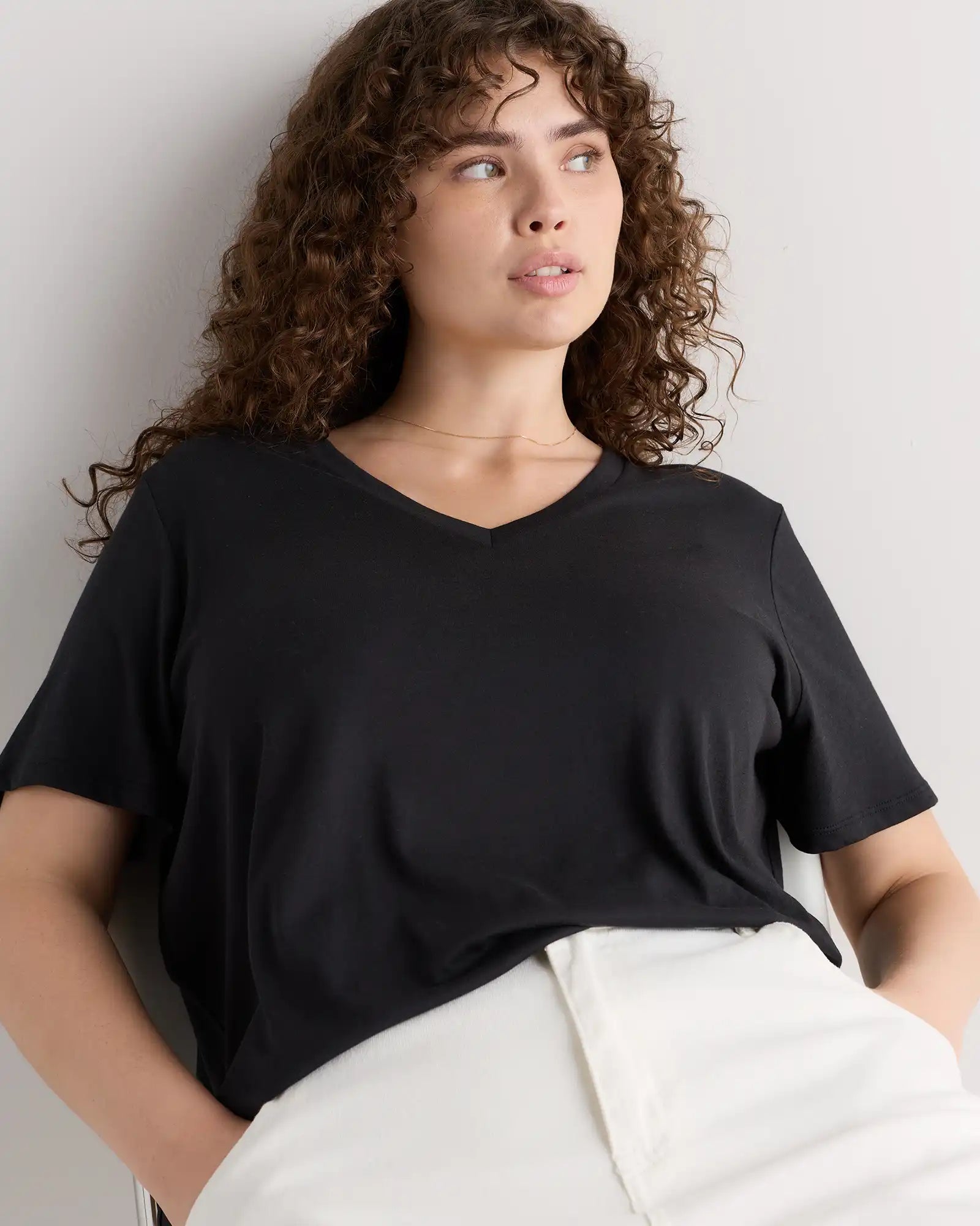 Cotton Modal V-Neck Tee