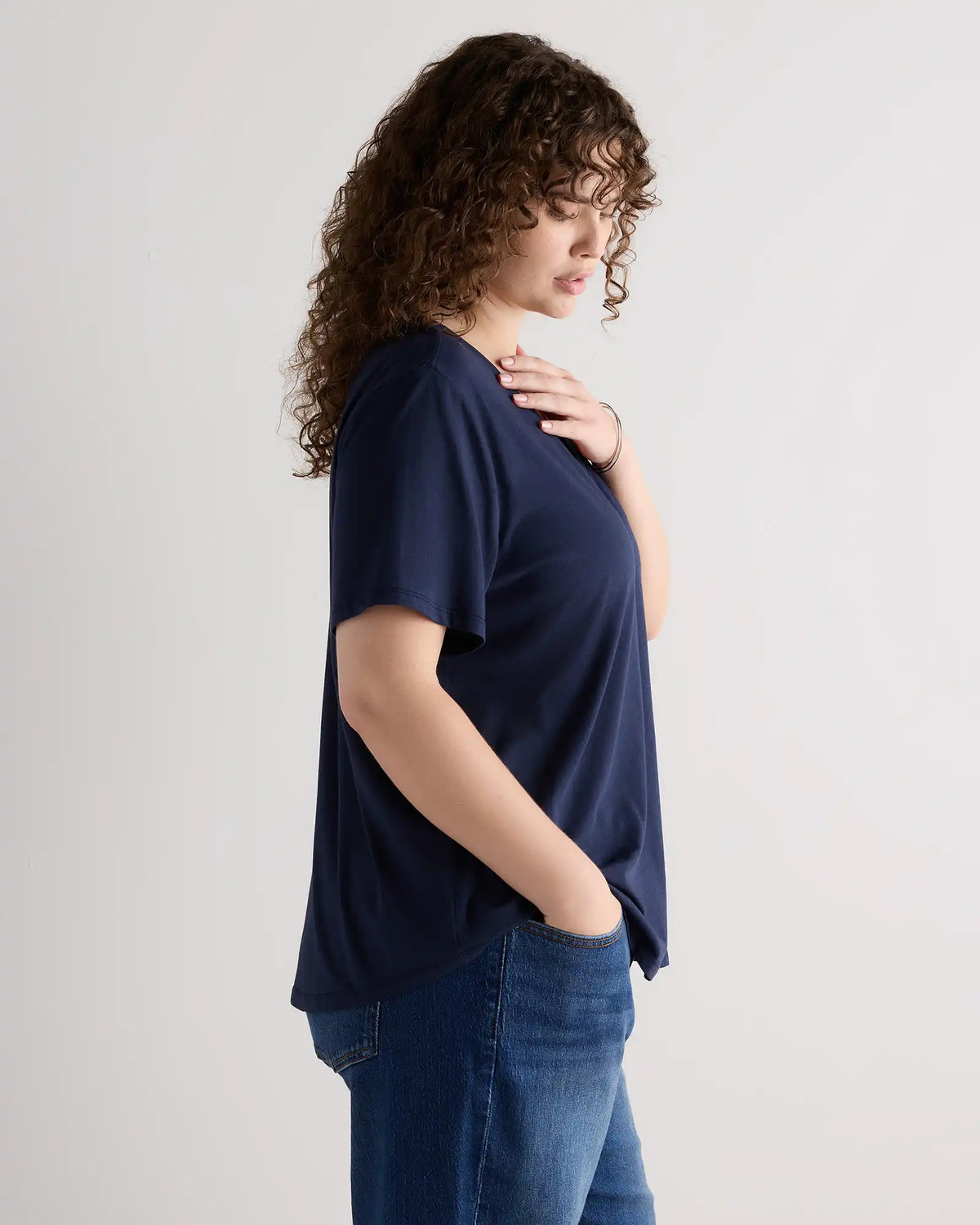 Cotton Modal V-Neck Tee