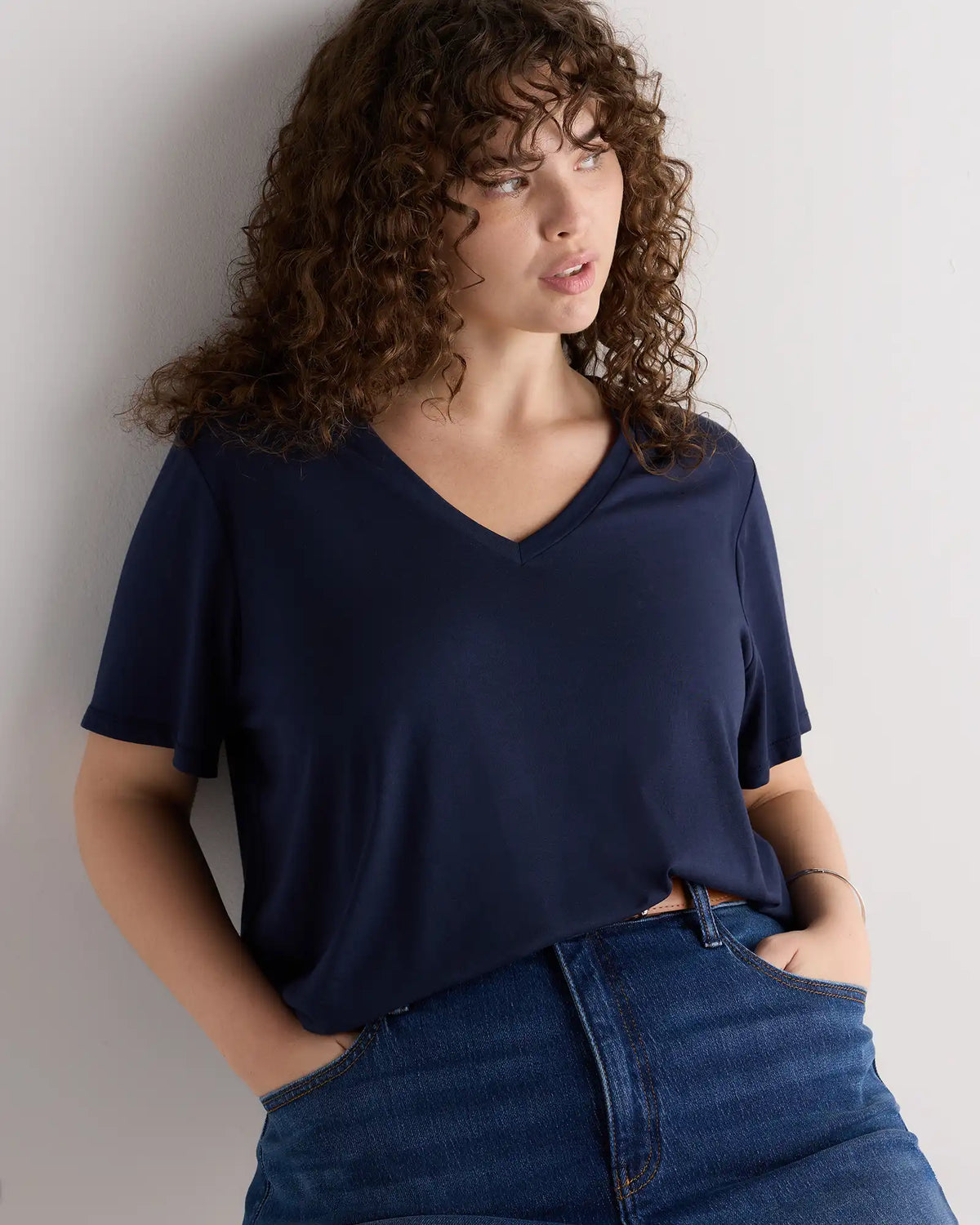 Cotton Modal V-Neck Tee