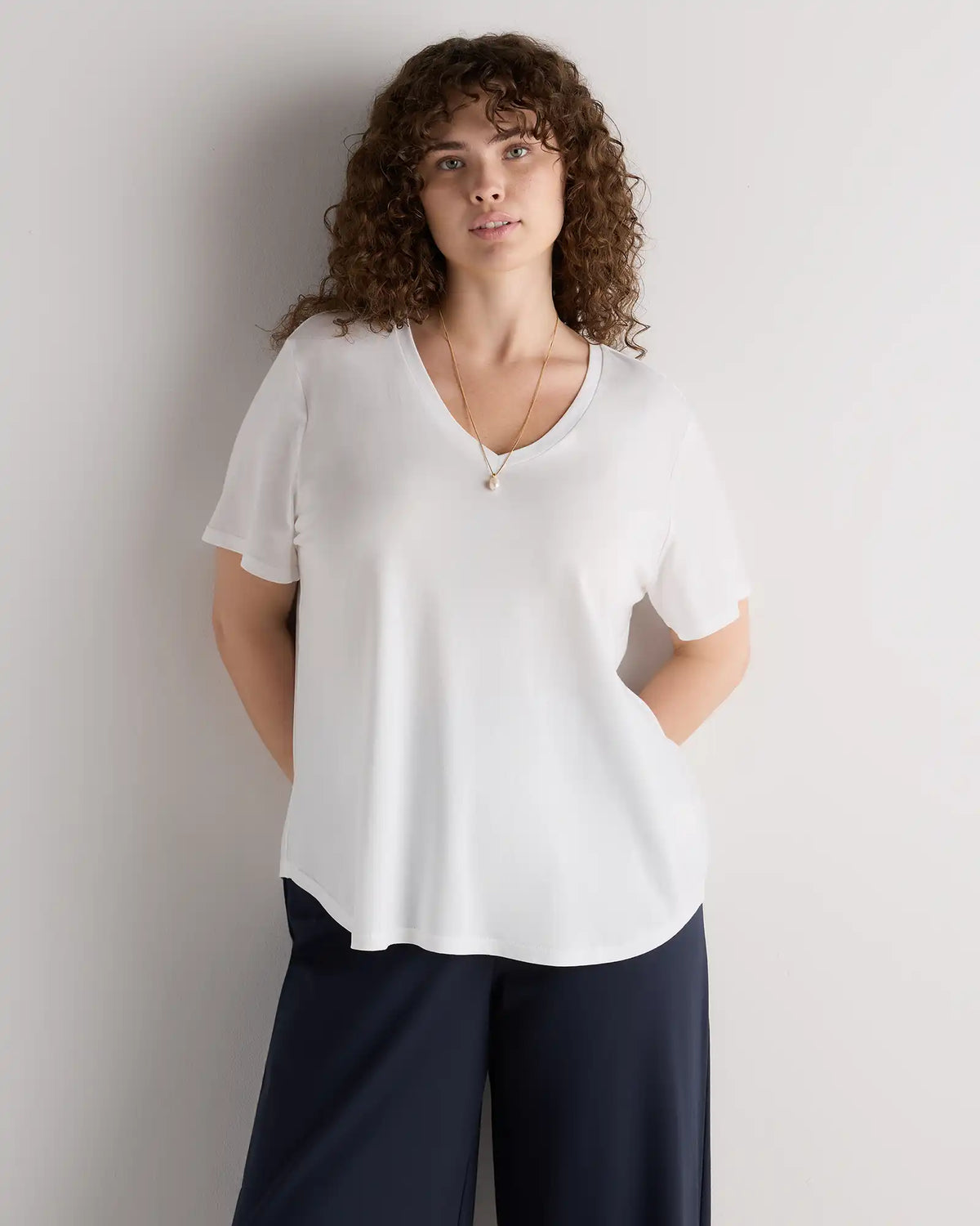 Cotton Modal V-Neck Tee