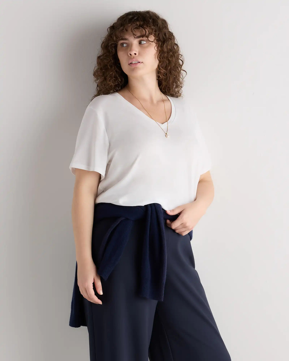 Cotton Modal V-Neck Tee