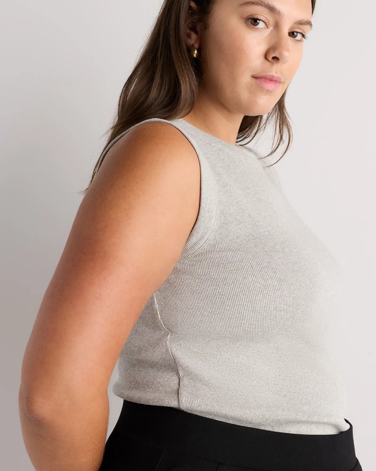Organic Cotton Micro-Rib Cutaway Tank