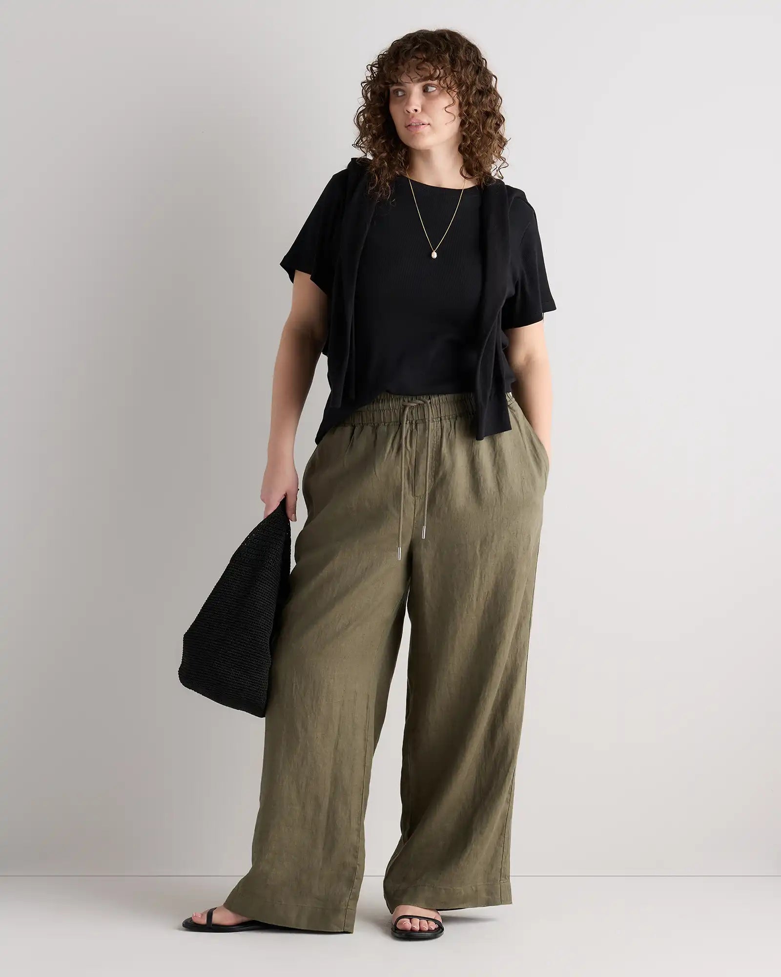 Organic Cotton Micro-Rib Crewneck Tee