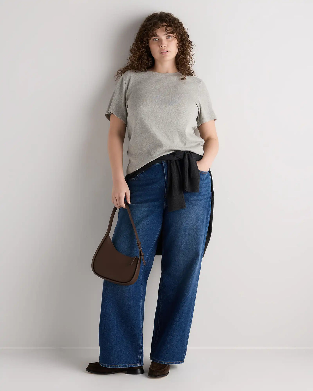 Organic Cotton Micro-Rib Crewneck Tee