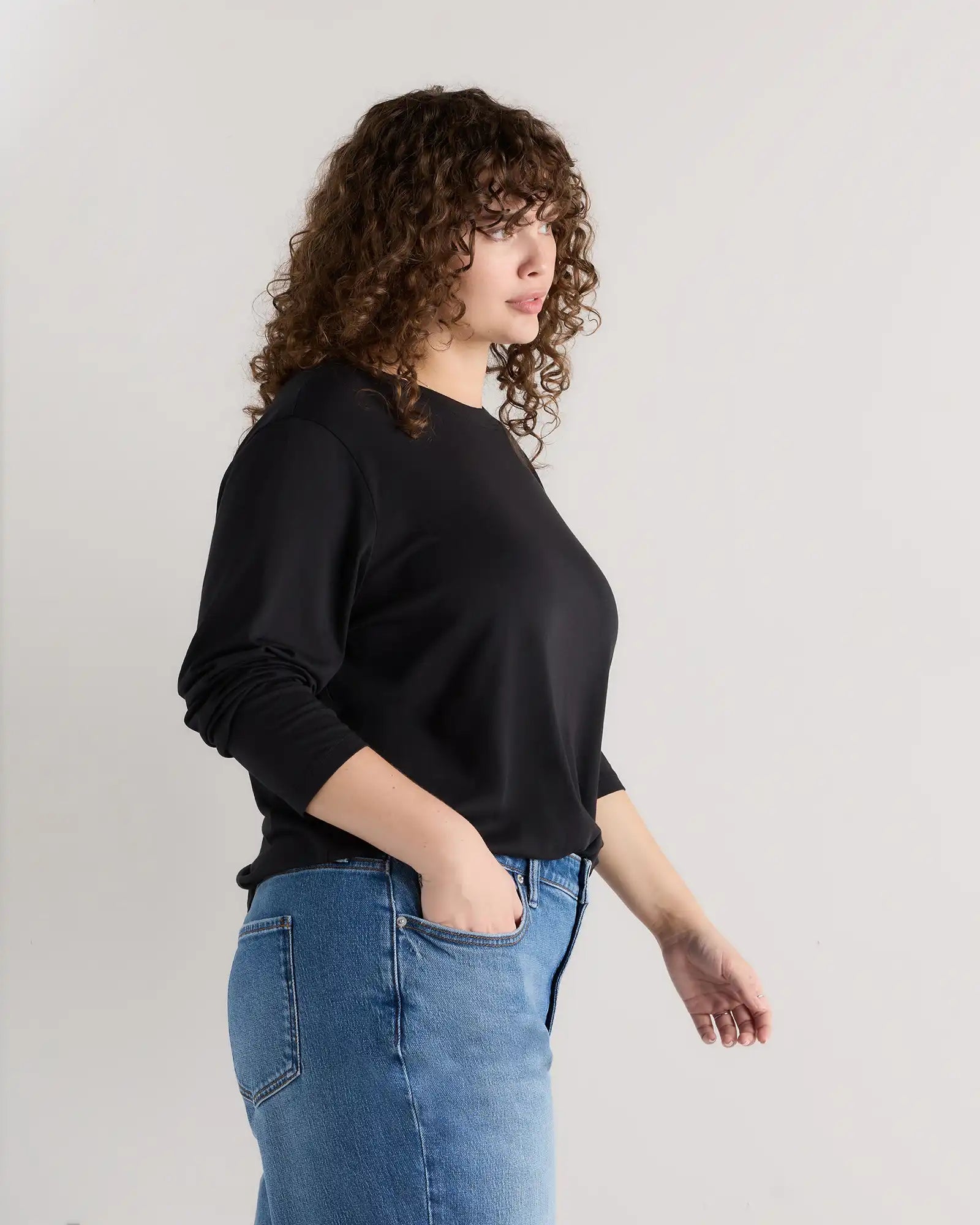 Cotton Modal Long Sleeve Tee