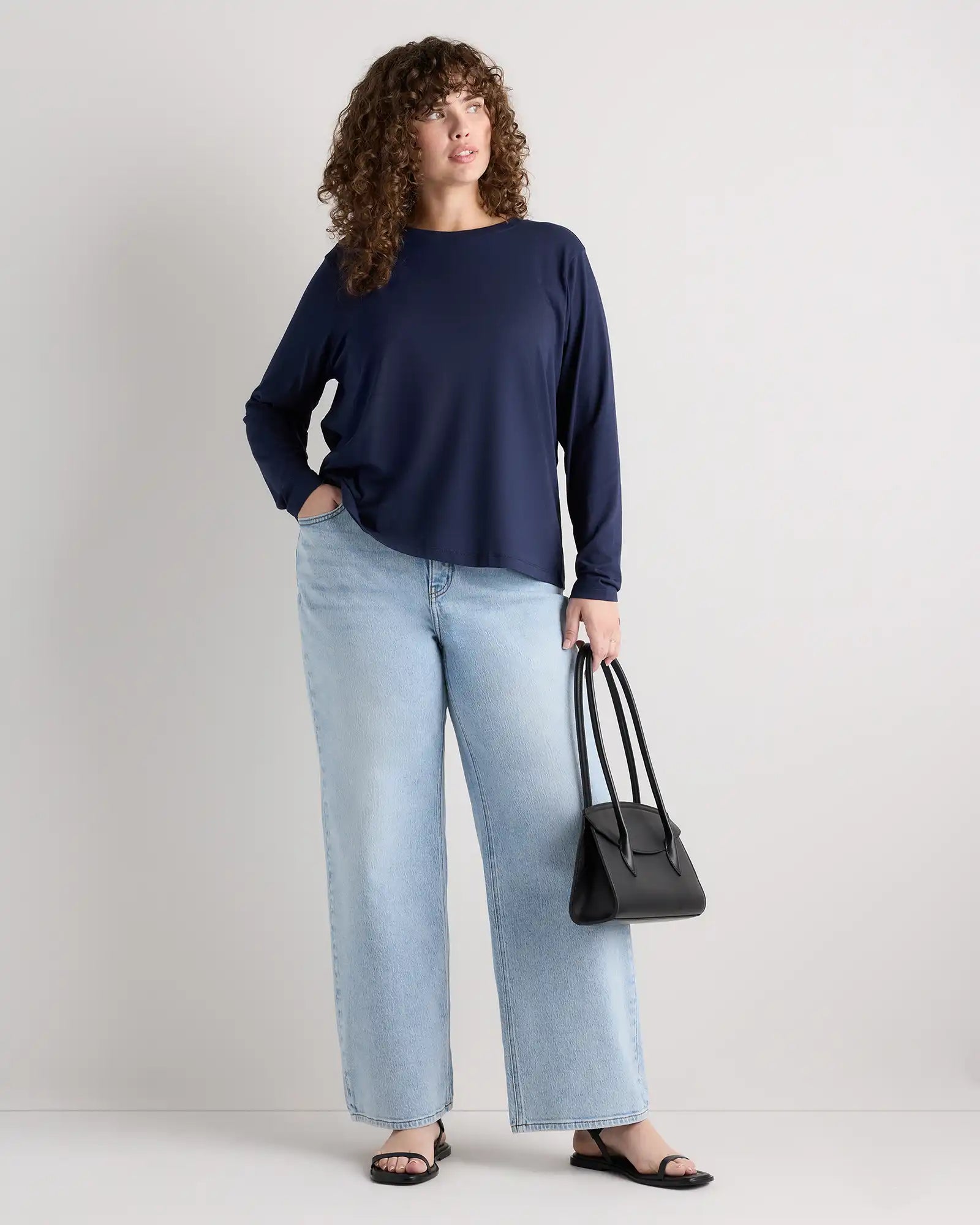Cotton Modal Long Sleeve Tee