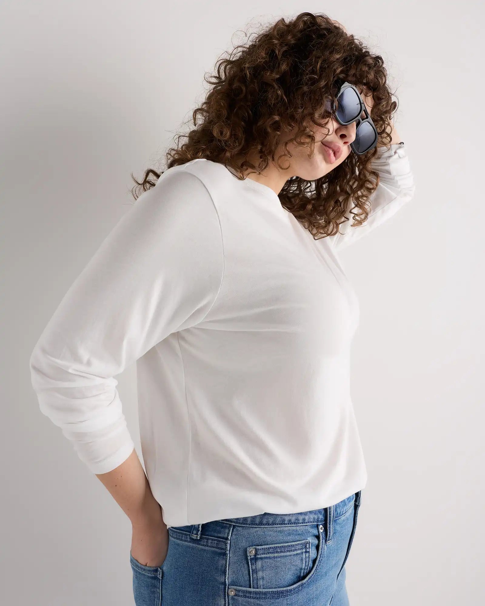 Cotton Modal Long Sleeve Tee