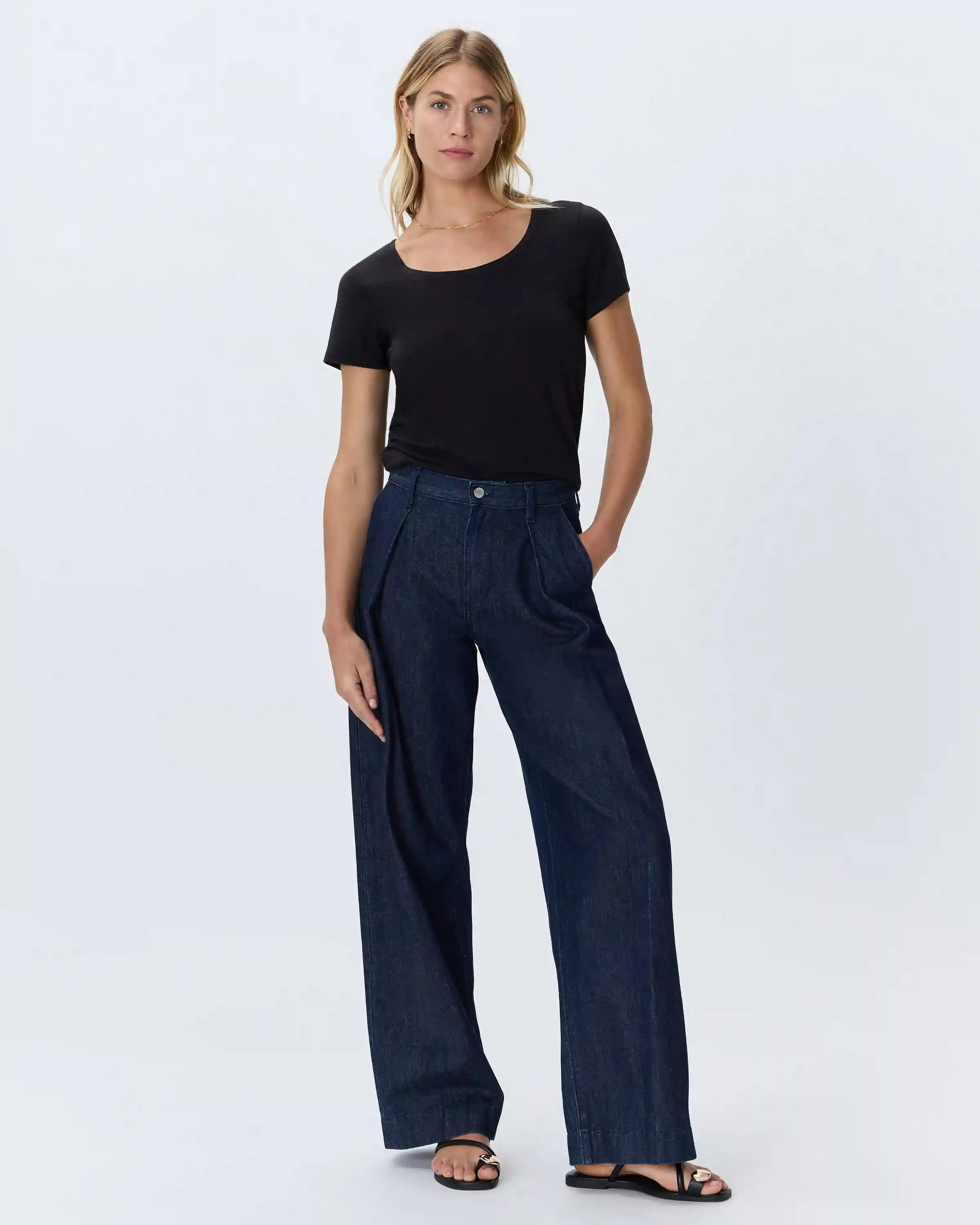 Cotton Modal Scoop Neck Tee