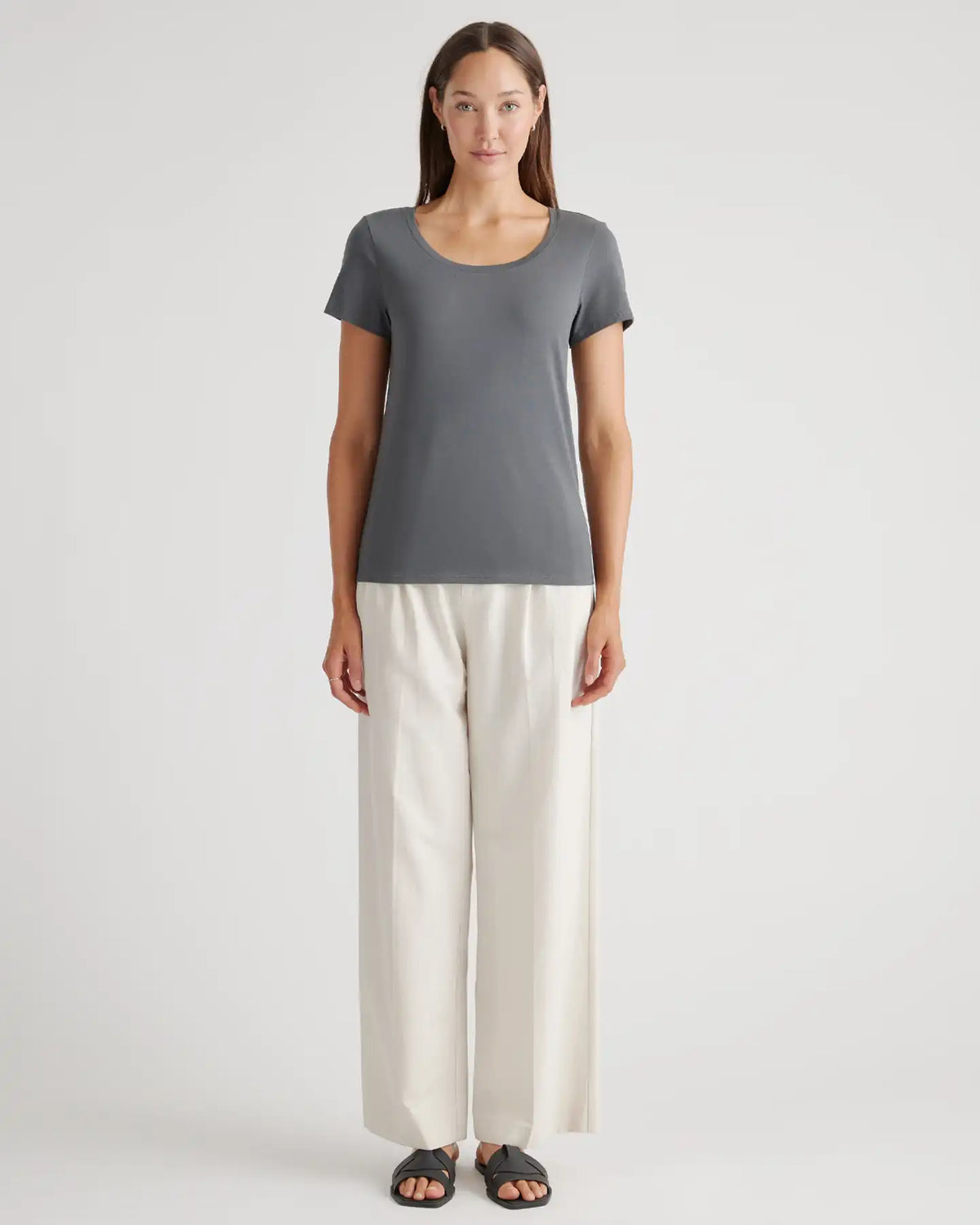 Cotton Modal Scoop Neck Tee