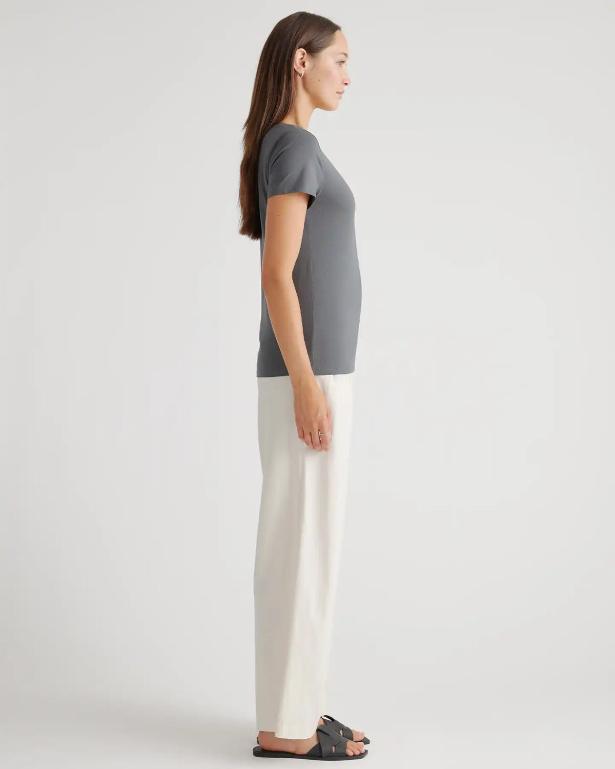Cotton Modal Scoop Neck Tee
