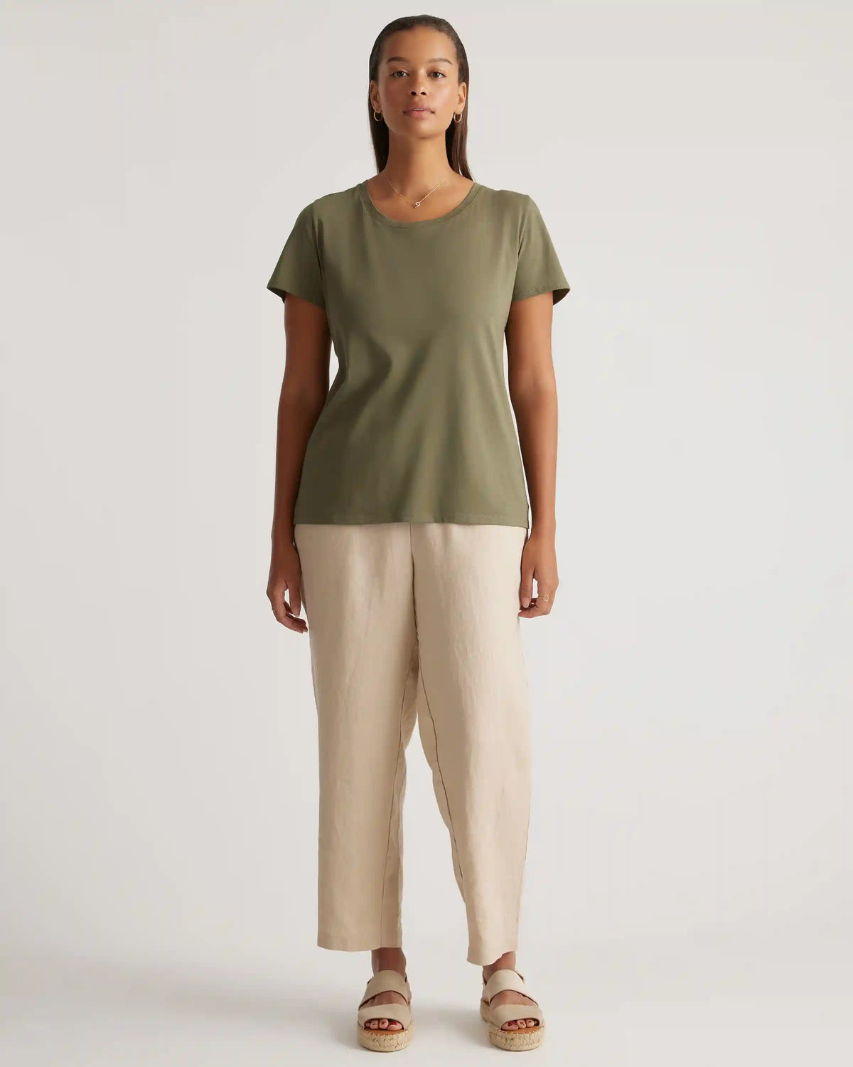 Cotton Modal Scoop Neck Tee