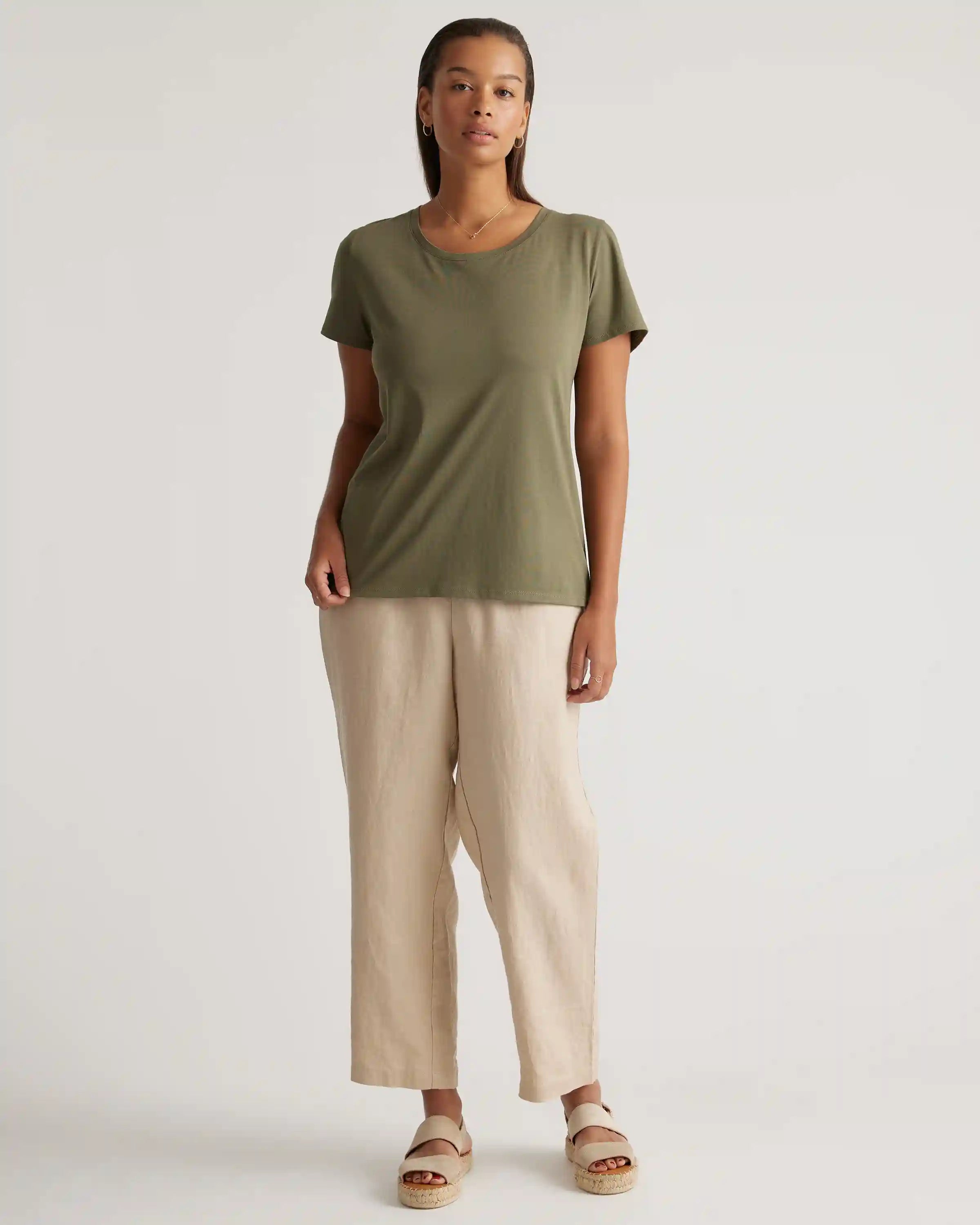 Cotton Modal Scoop Neck Tee