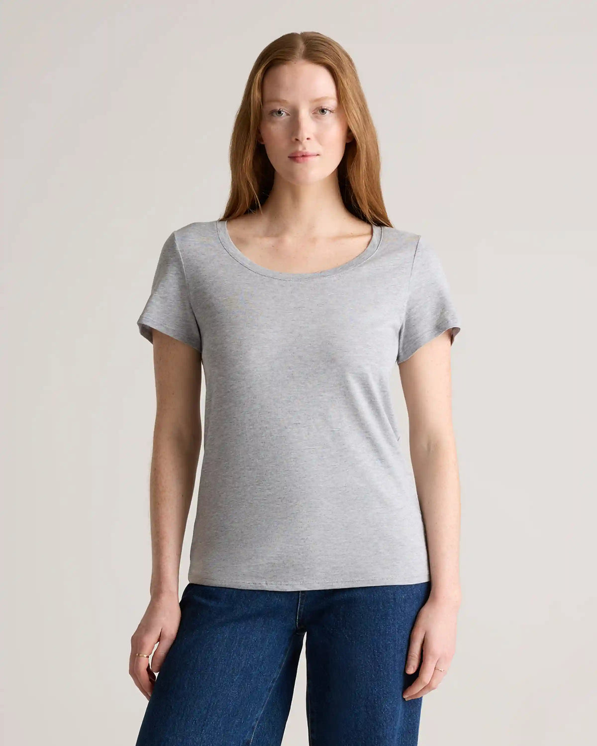 Cotton Modal Scoop Neck Tee