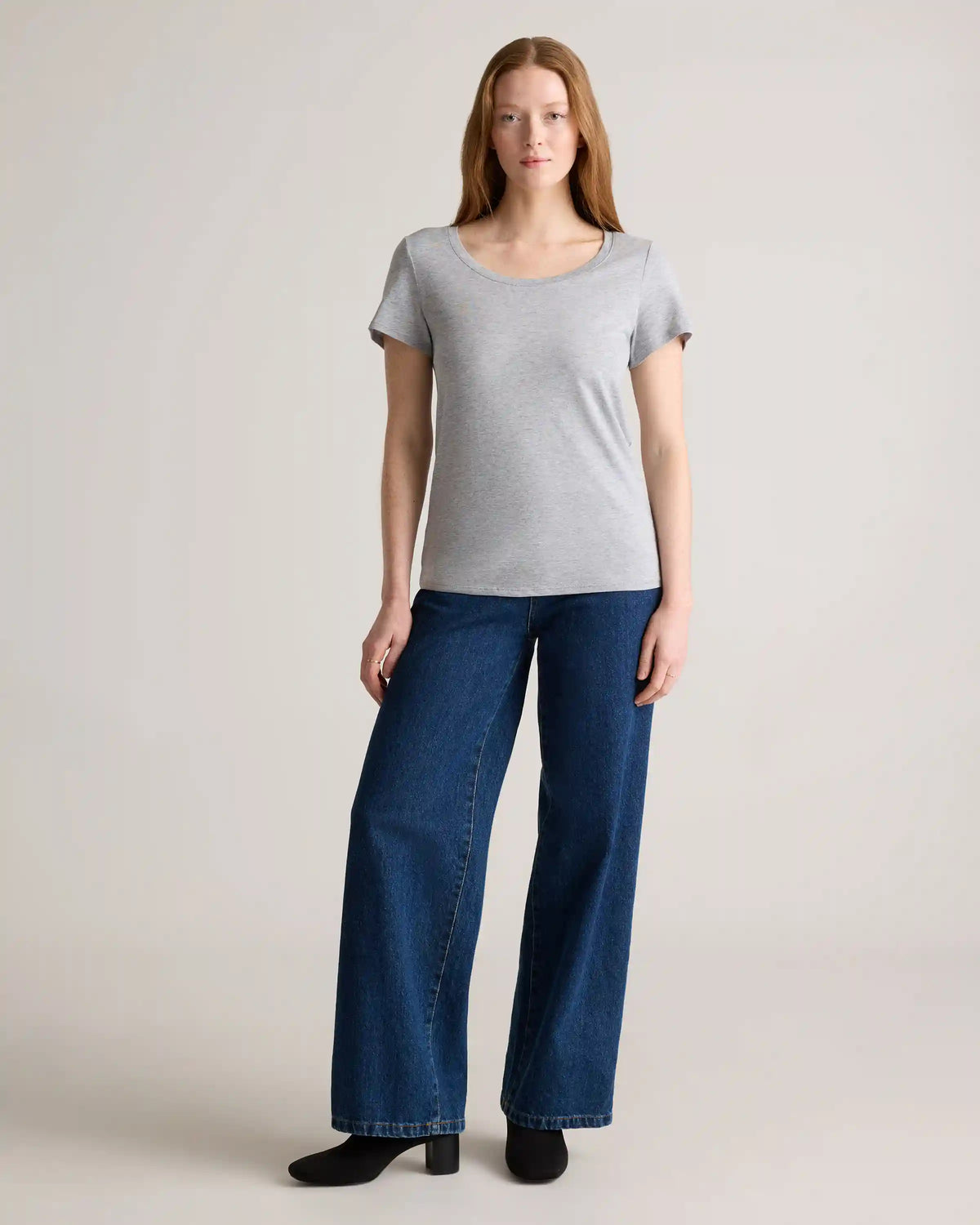 Cotton Modal Scoop Neck Tee