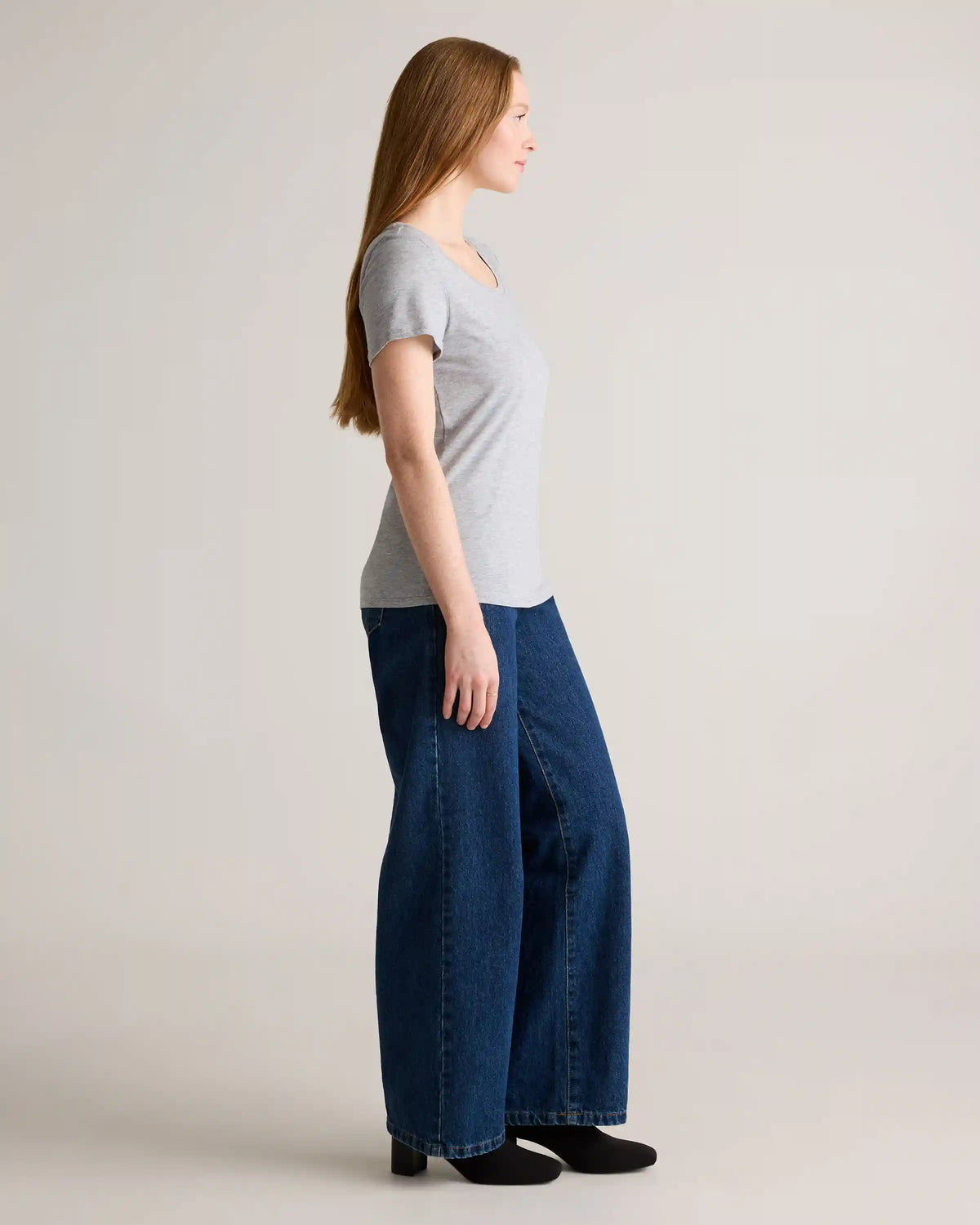 Cotton Modal Scoop Neck Tee