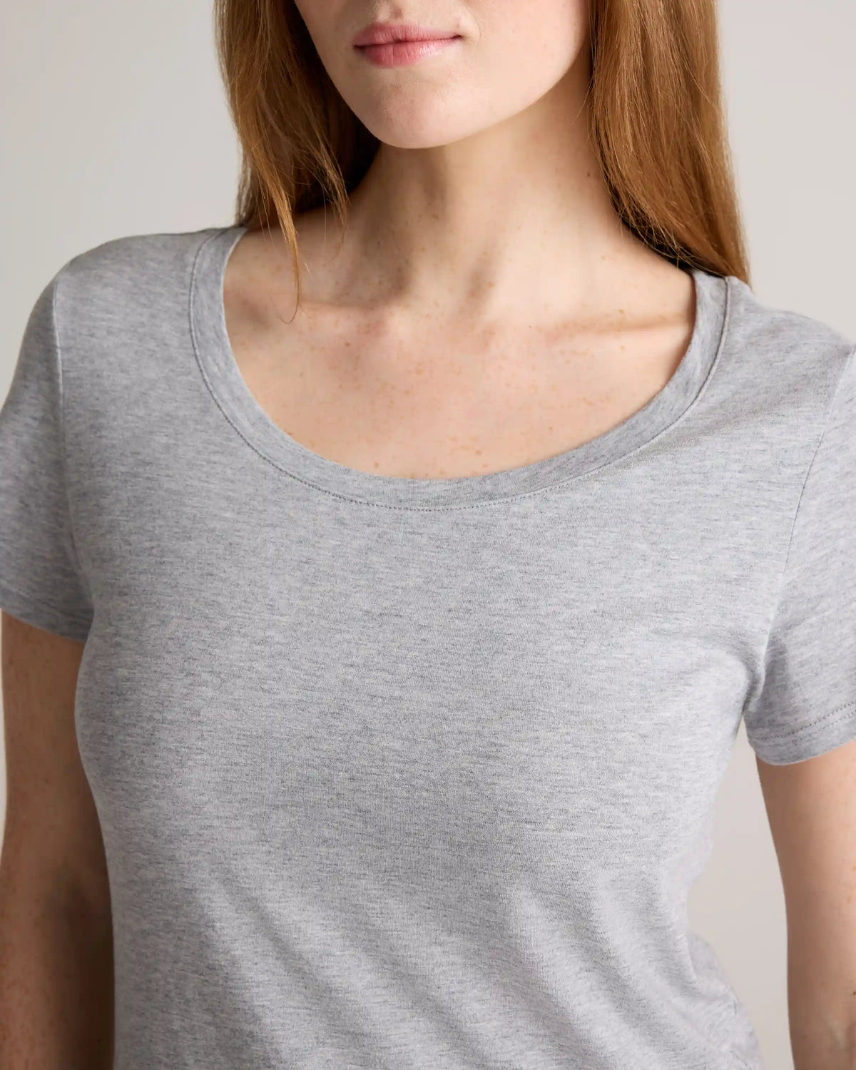 Cotton Modal Scoop Neck Tee