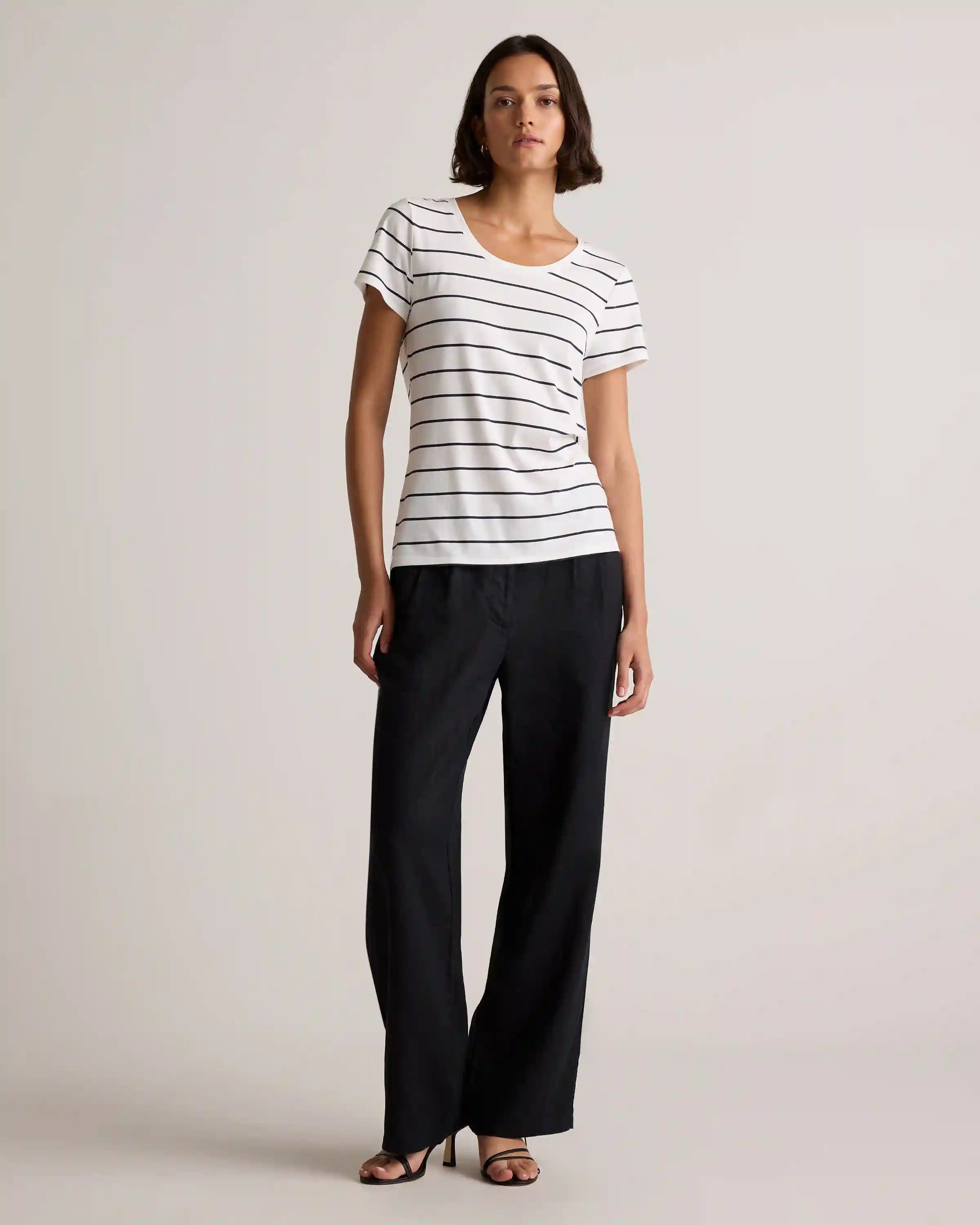 Cotton Modal Scoop Neck Tee